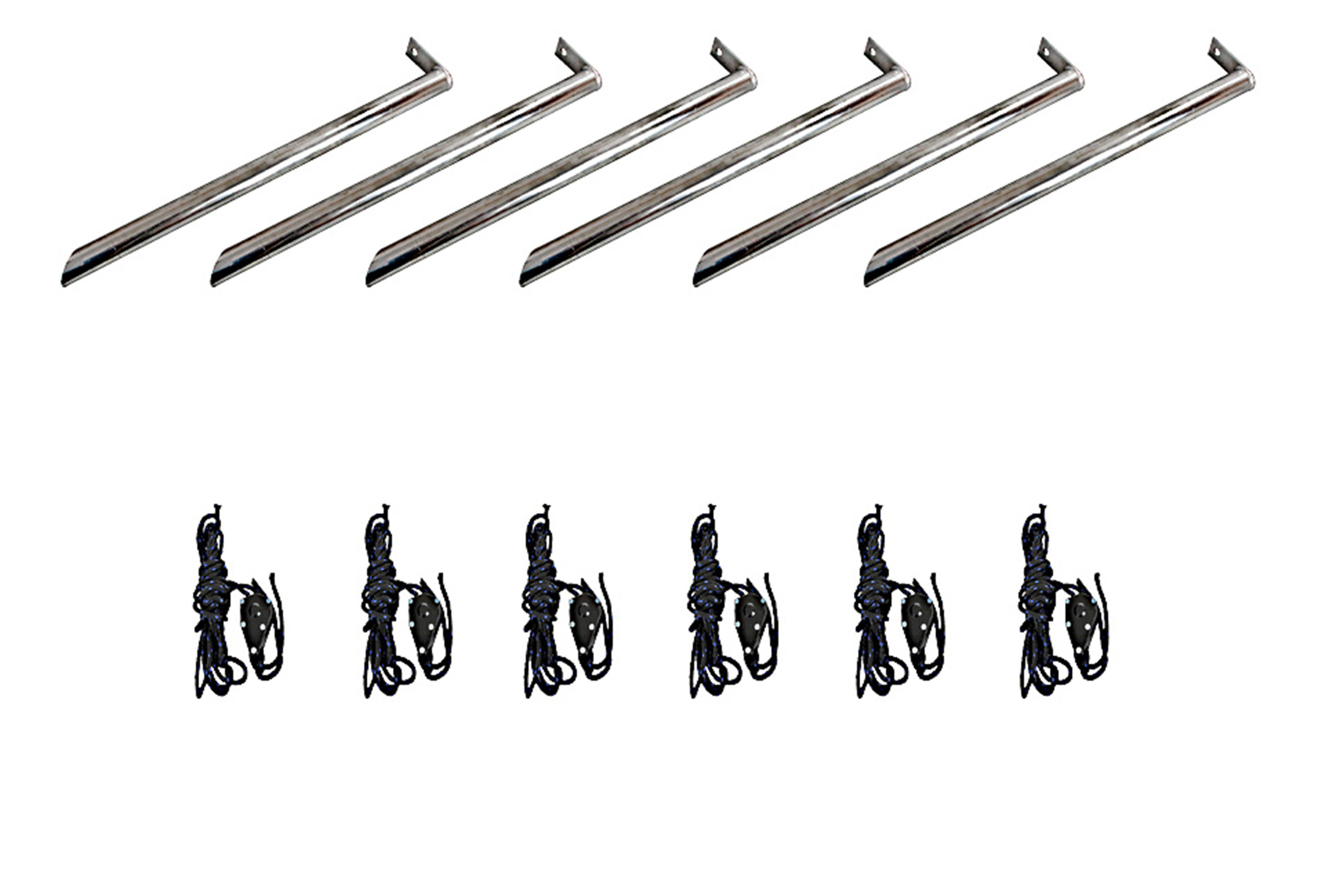 PremiumPlus guy set with tubular earth hooks & ratchets 12-piece