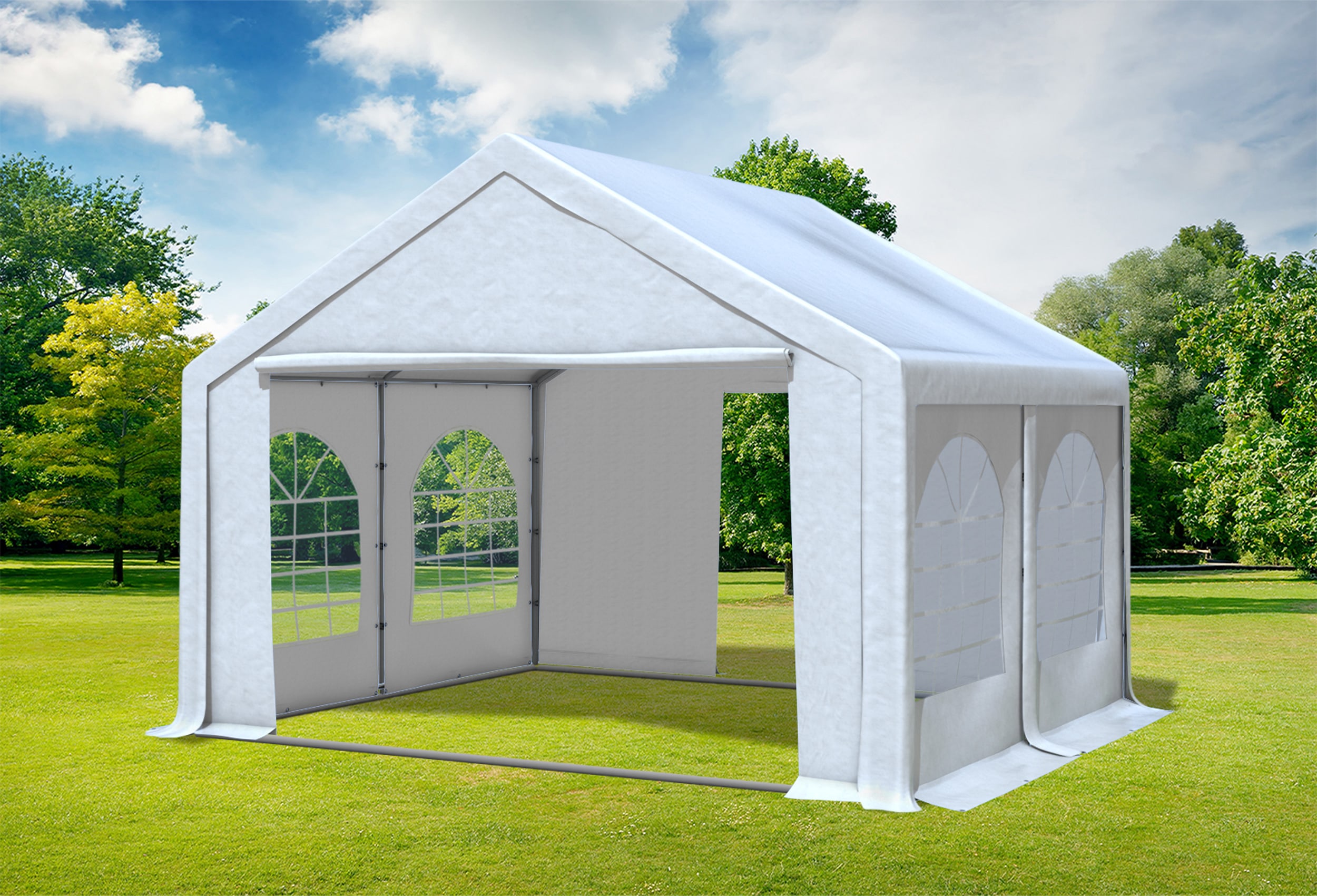 4x4 m Party tent / Marquee, PVC White