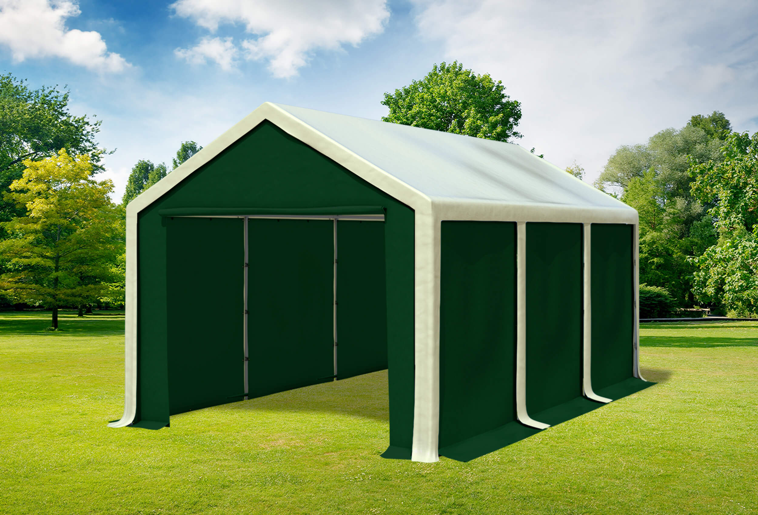 3x6 m Party tent / Marquee, PVC Beige Green
