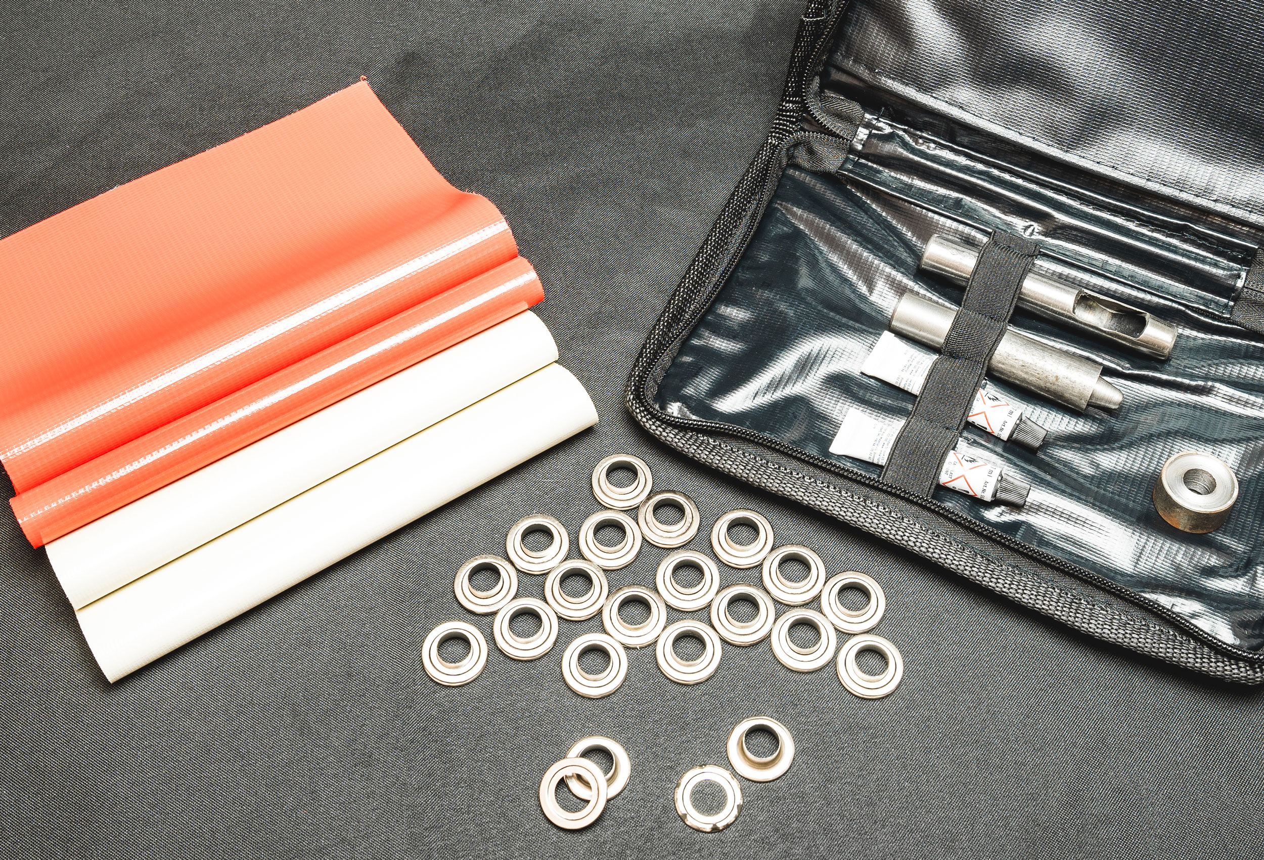 Repair Kit for PVC Tents, Beige Red