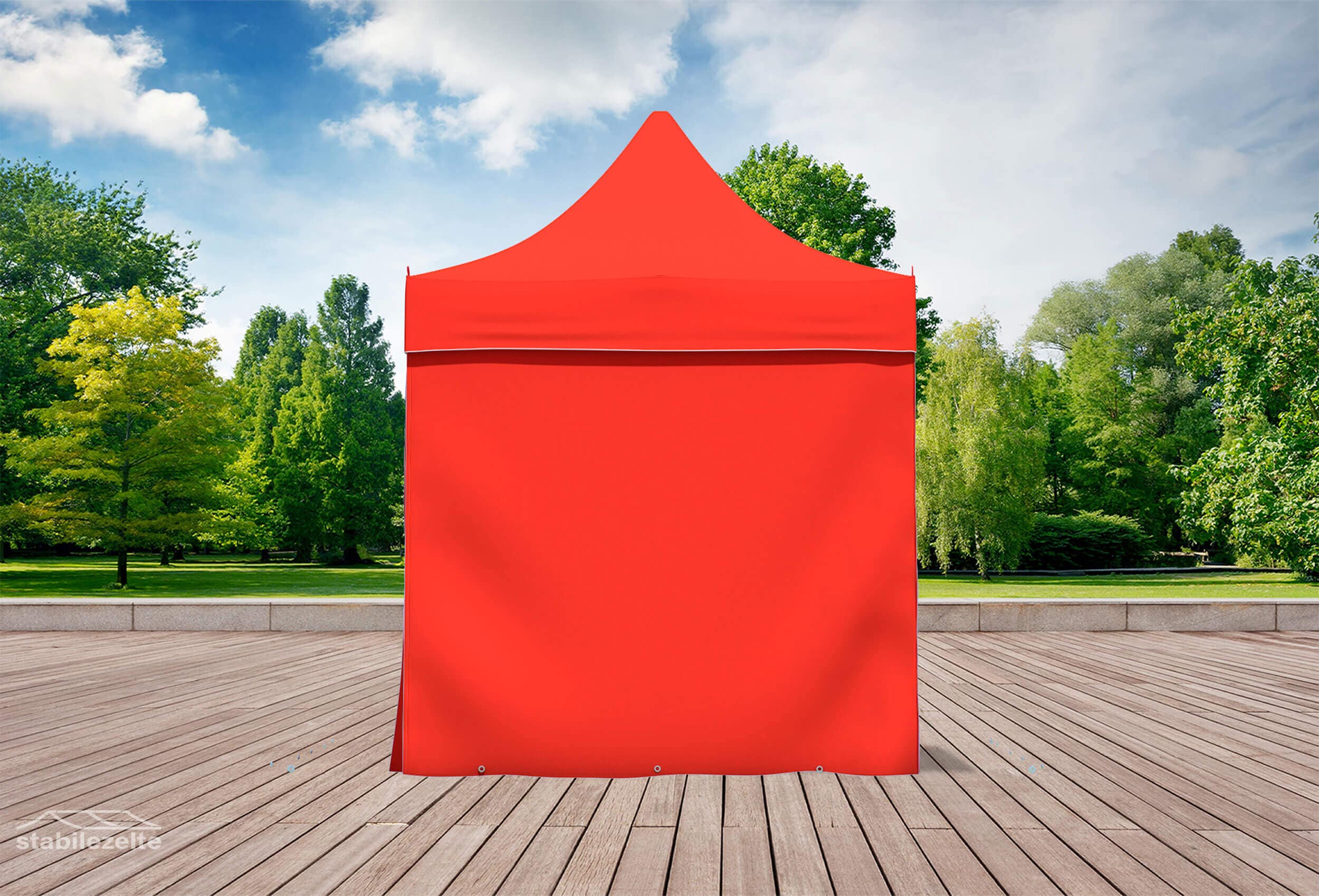 Folding tent side panel CLOSED 2 metres RED