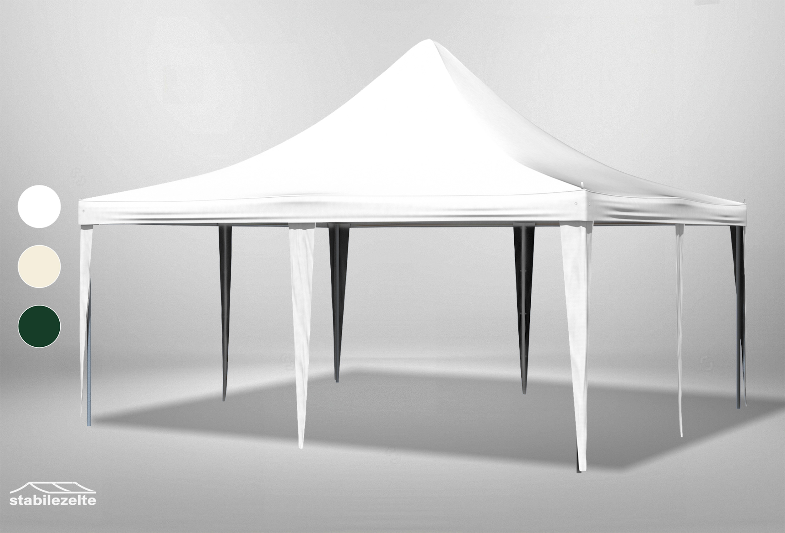 5x5 m Roof Tarpaulin Arabica PVC incl. Accessories White