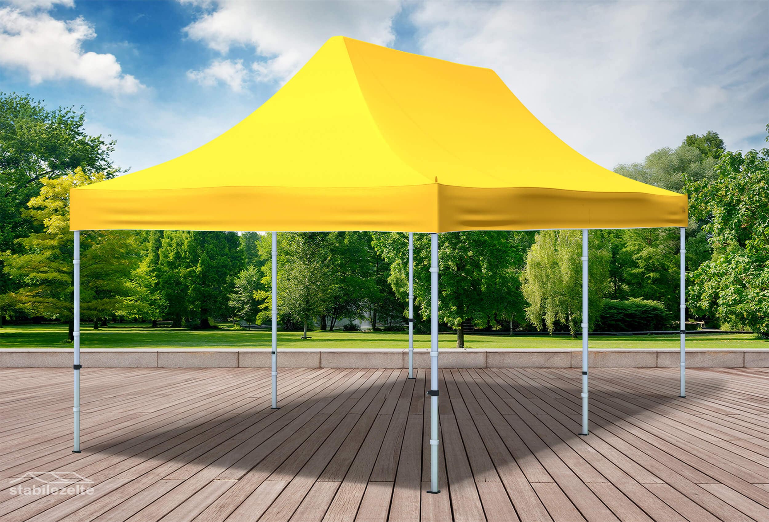 3x6 m Folding Tent Roof Tarpaulin Yellow