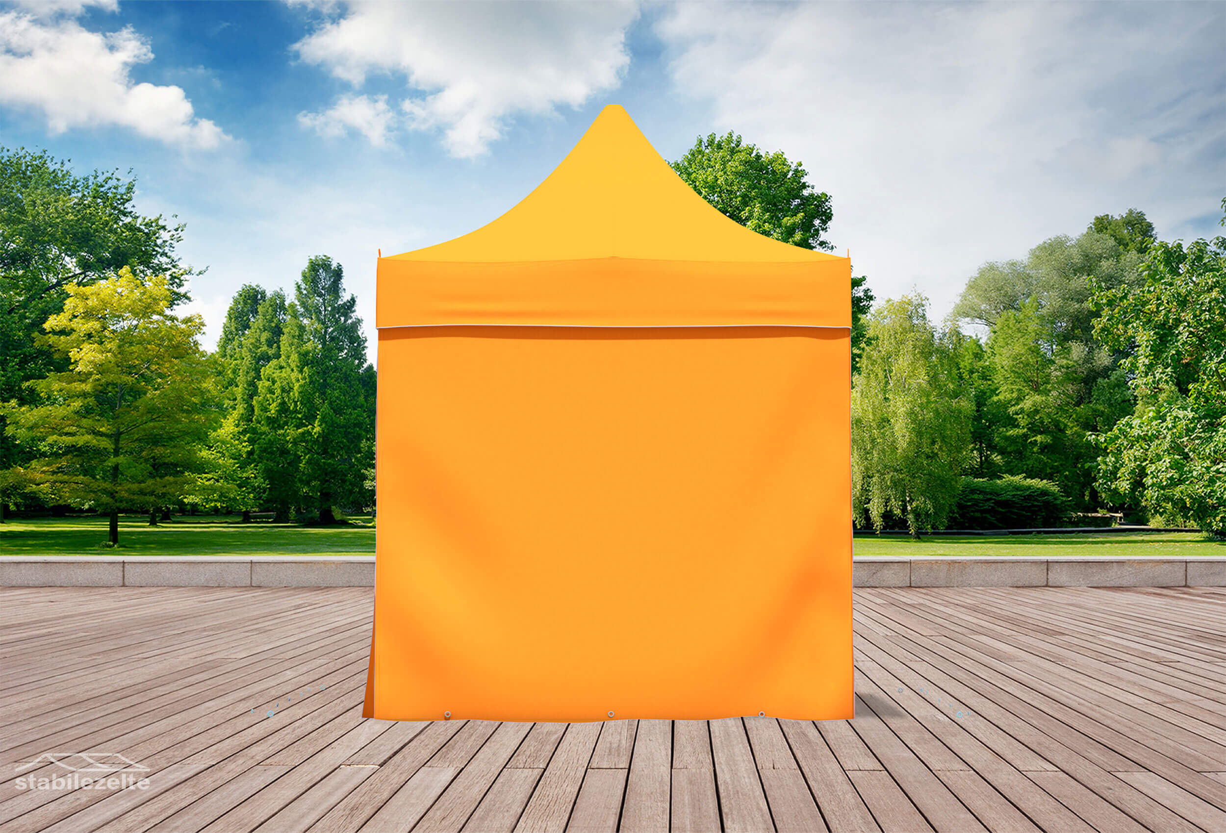 Folding tent side panel CLOSED 2 metres ORANGE