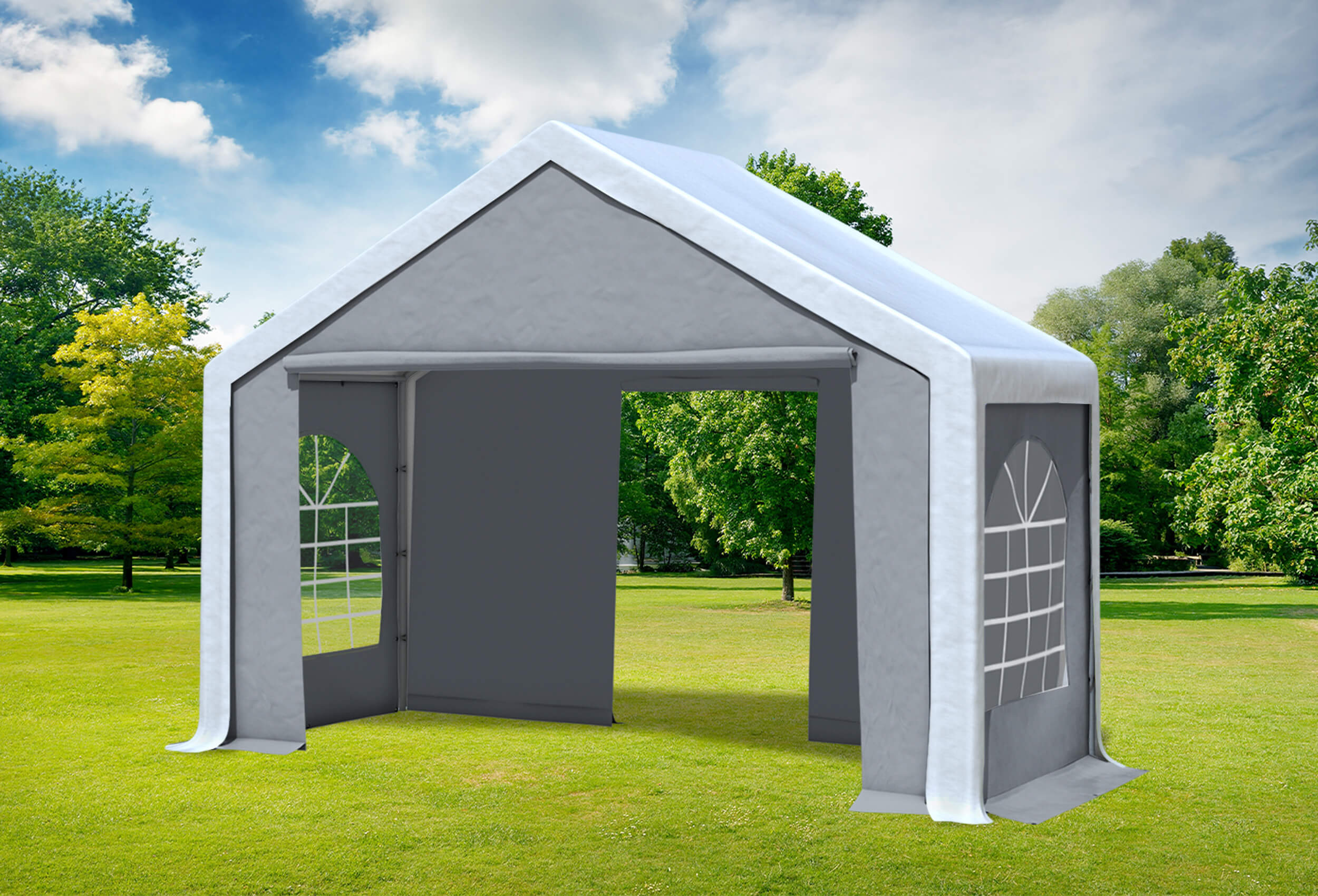 4x2 m Party tent / Marquee, PVC White Grey