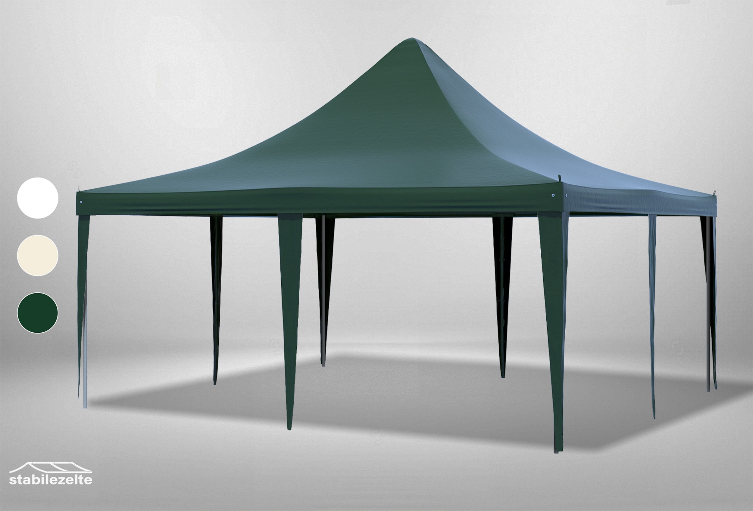 5x5 m Roof Tarpaulin Arabica PVC incl. Accessories Green