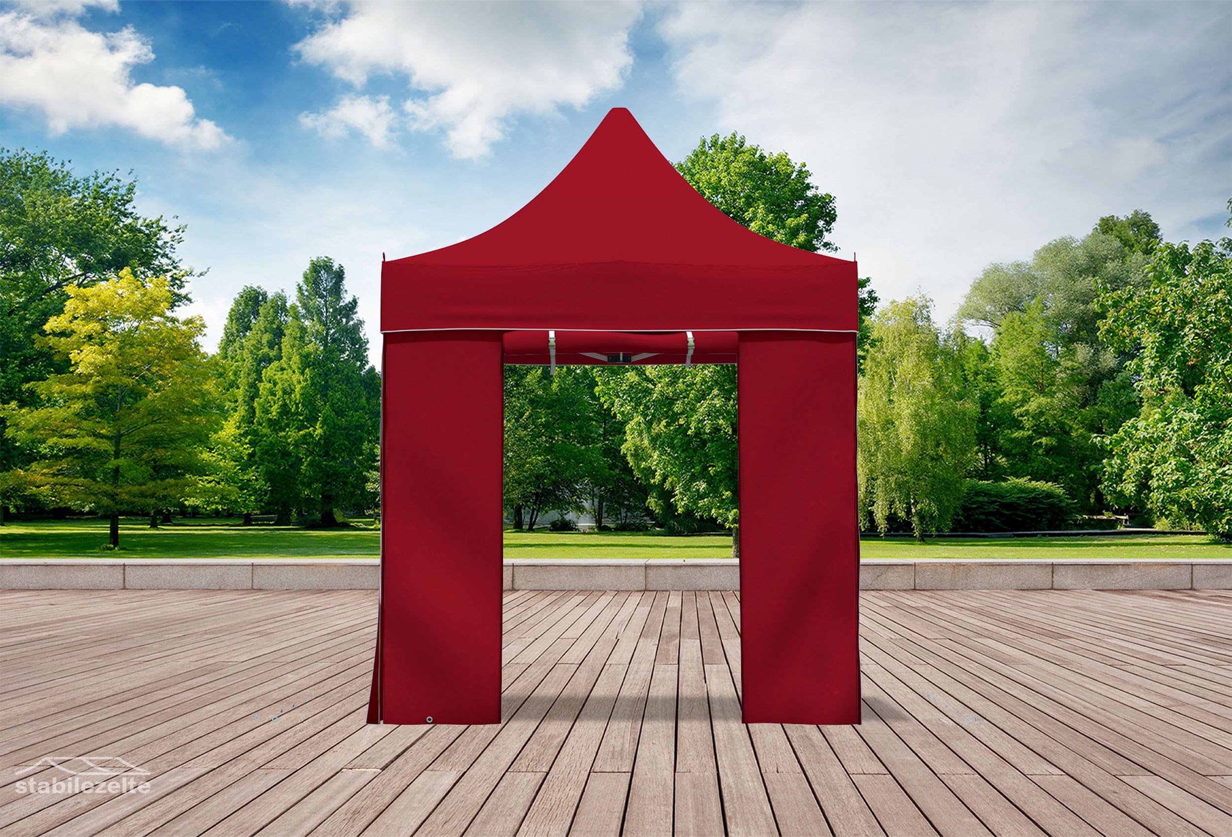 Folding tent side section with DOOR 2 metres BORDEAUX