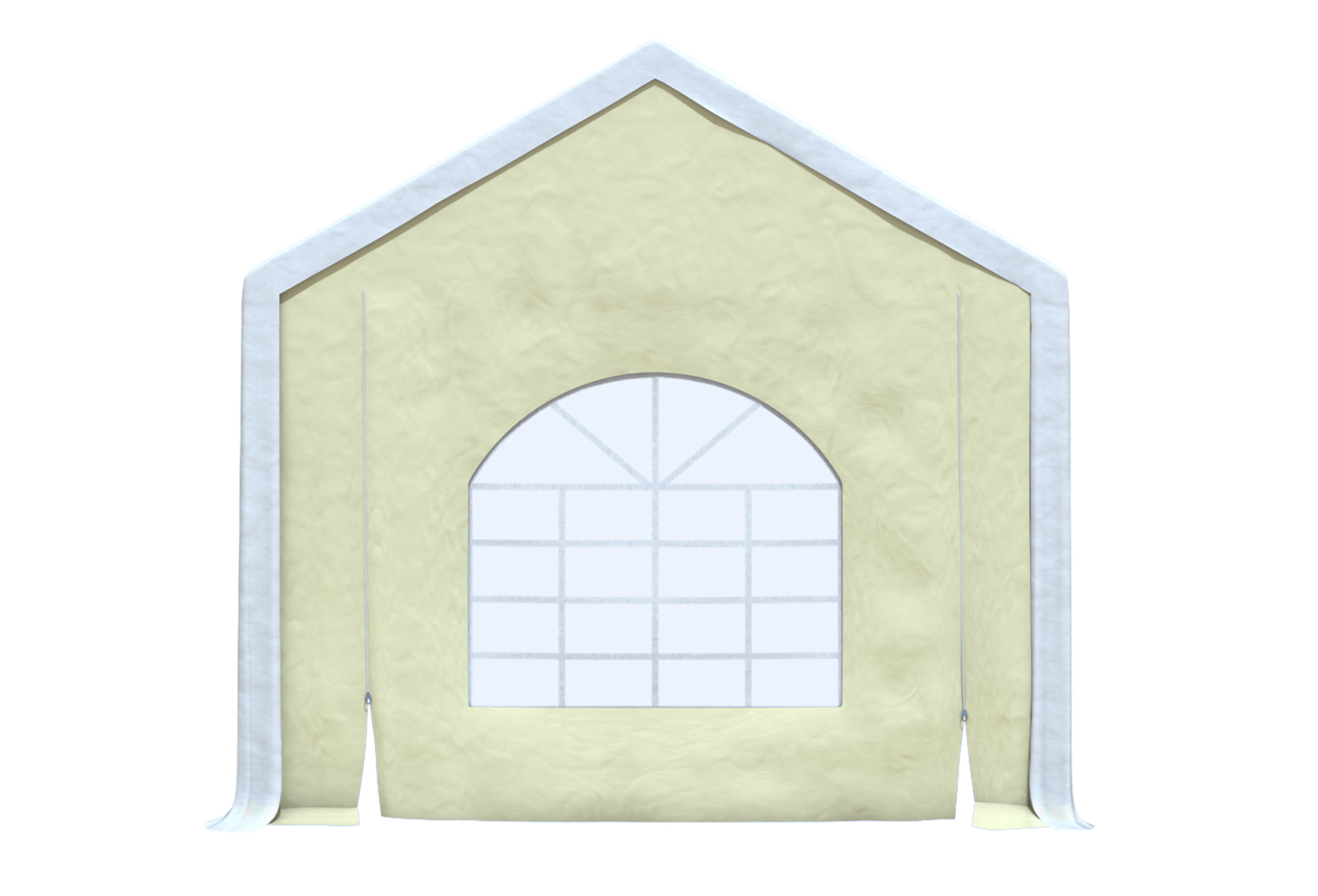 Modular Pro 3m PVC gable section with WINDOW & DOOR (single) BEIGE