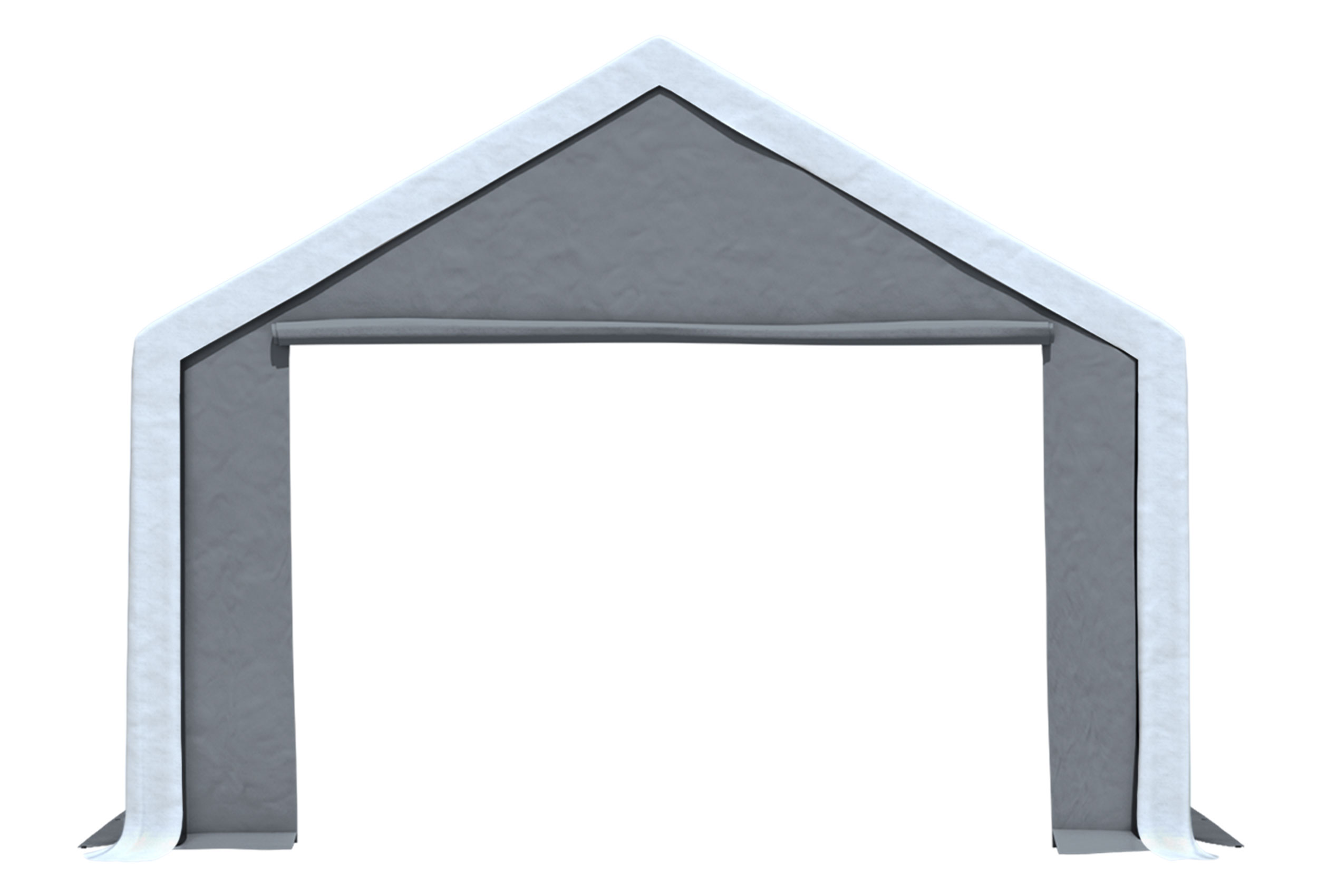Modular Pro 4m PVC gable end with LARGE DOOR (single) GREY