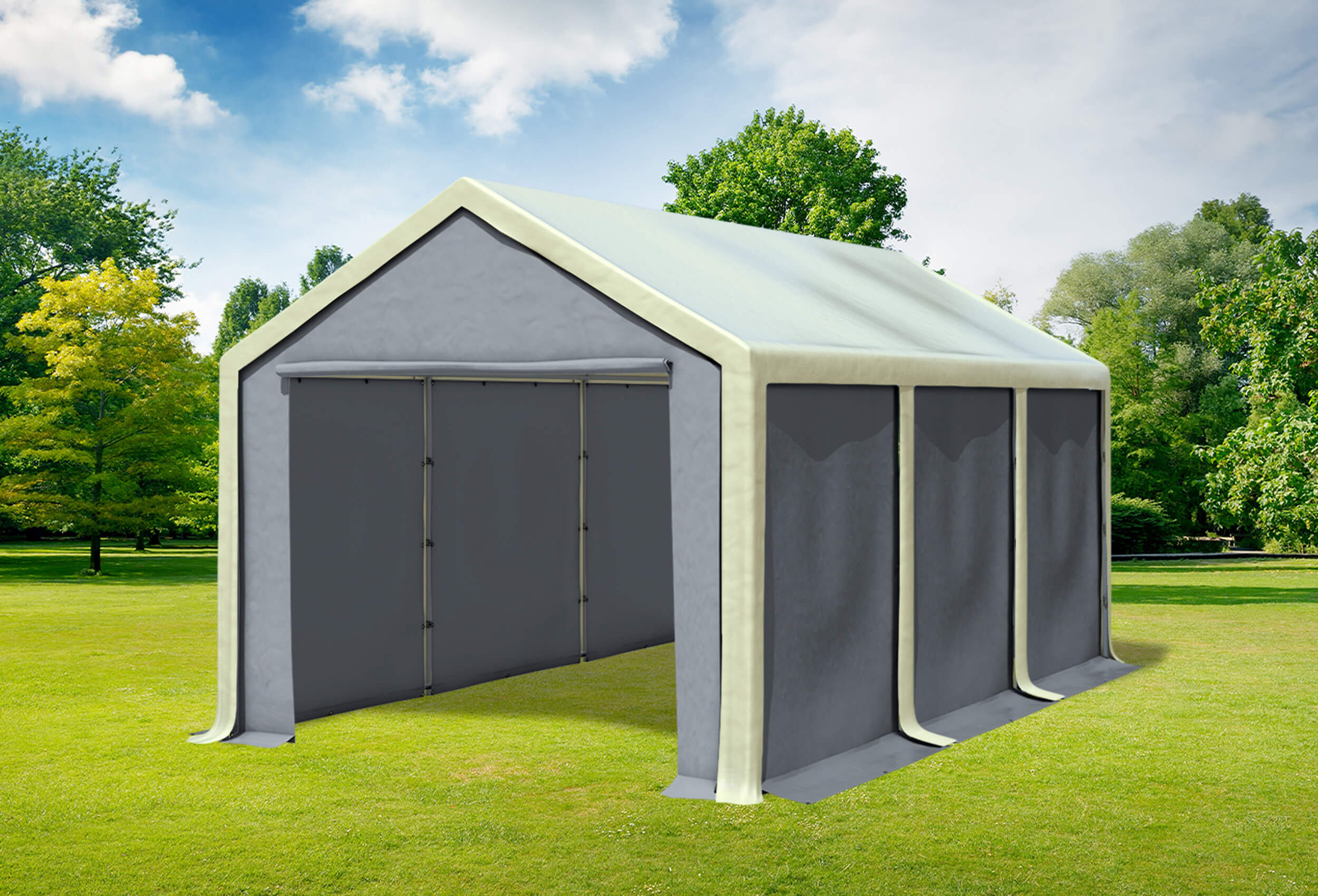 3x6 m Party tent / Marquee, PVC Beige Grey