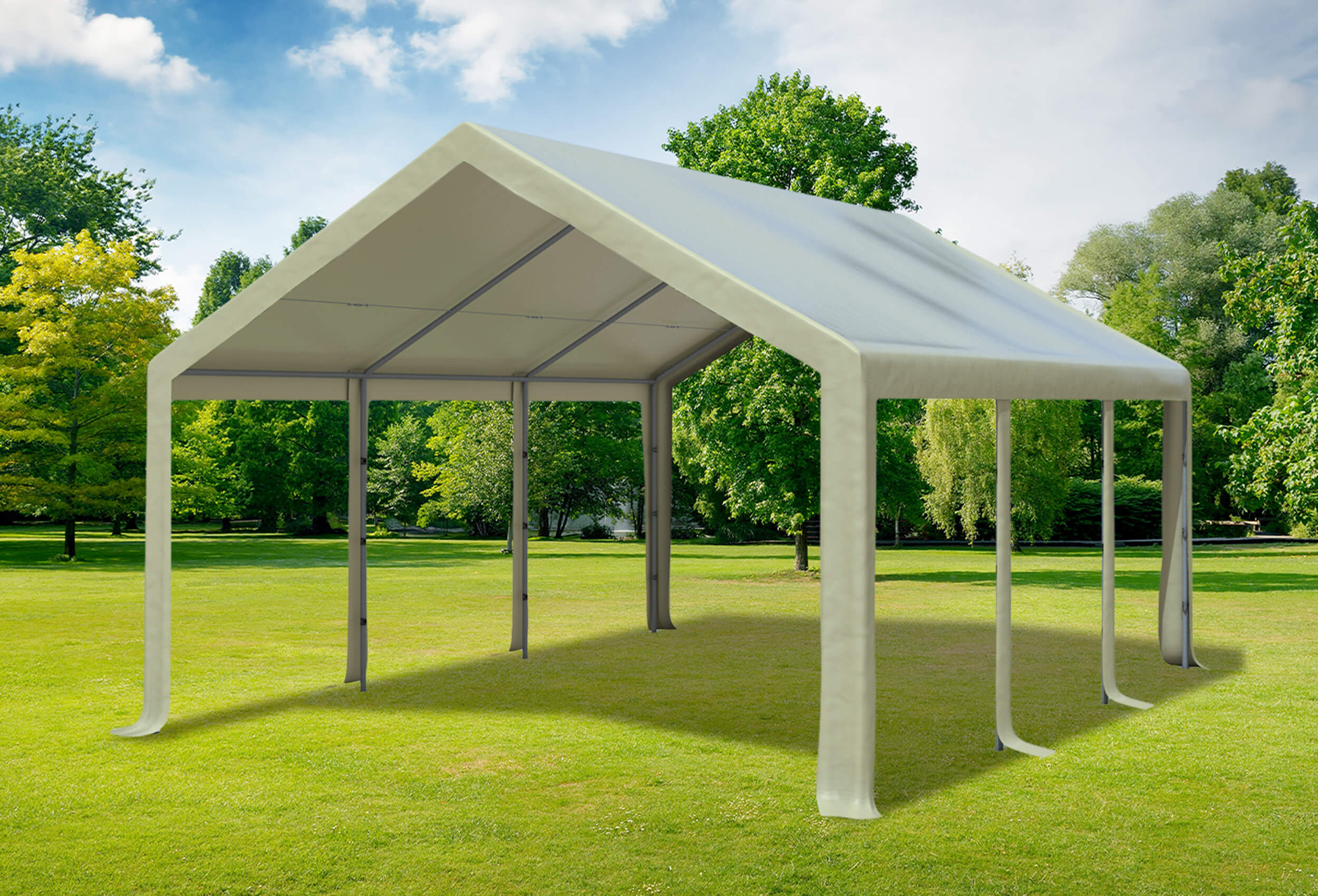 4x6 m PVC Roof Tarpaulin incl. Accessories Brown
