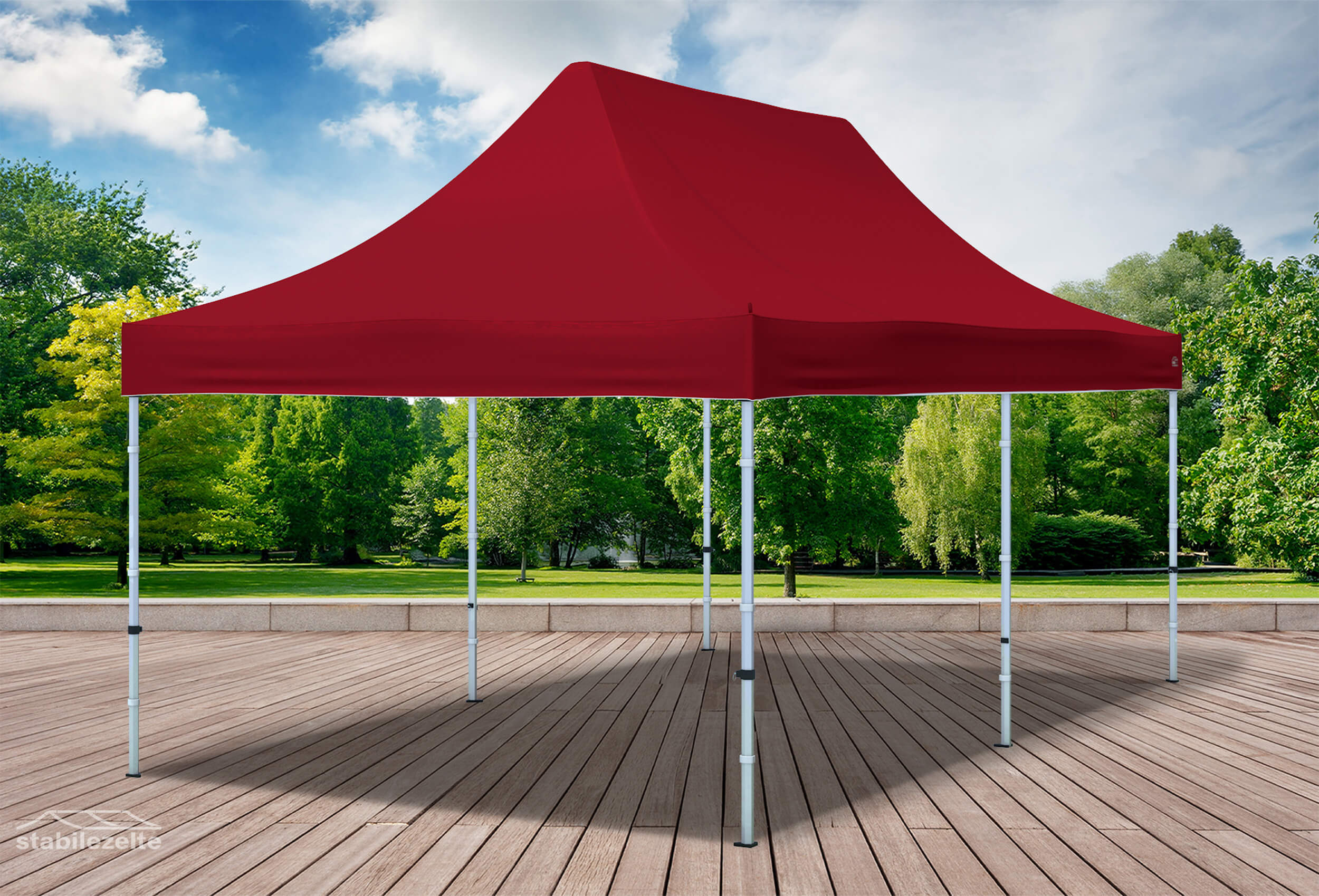 3x6 m Folding Tent Roof Tarpaulin Bordeaux