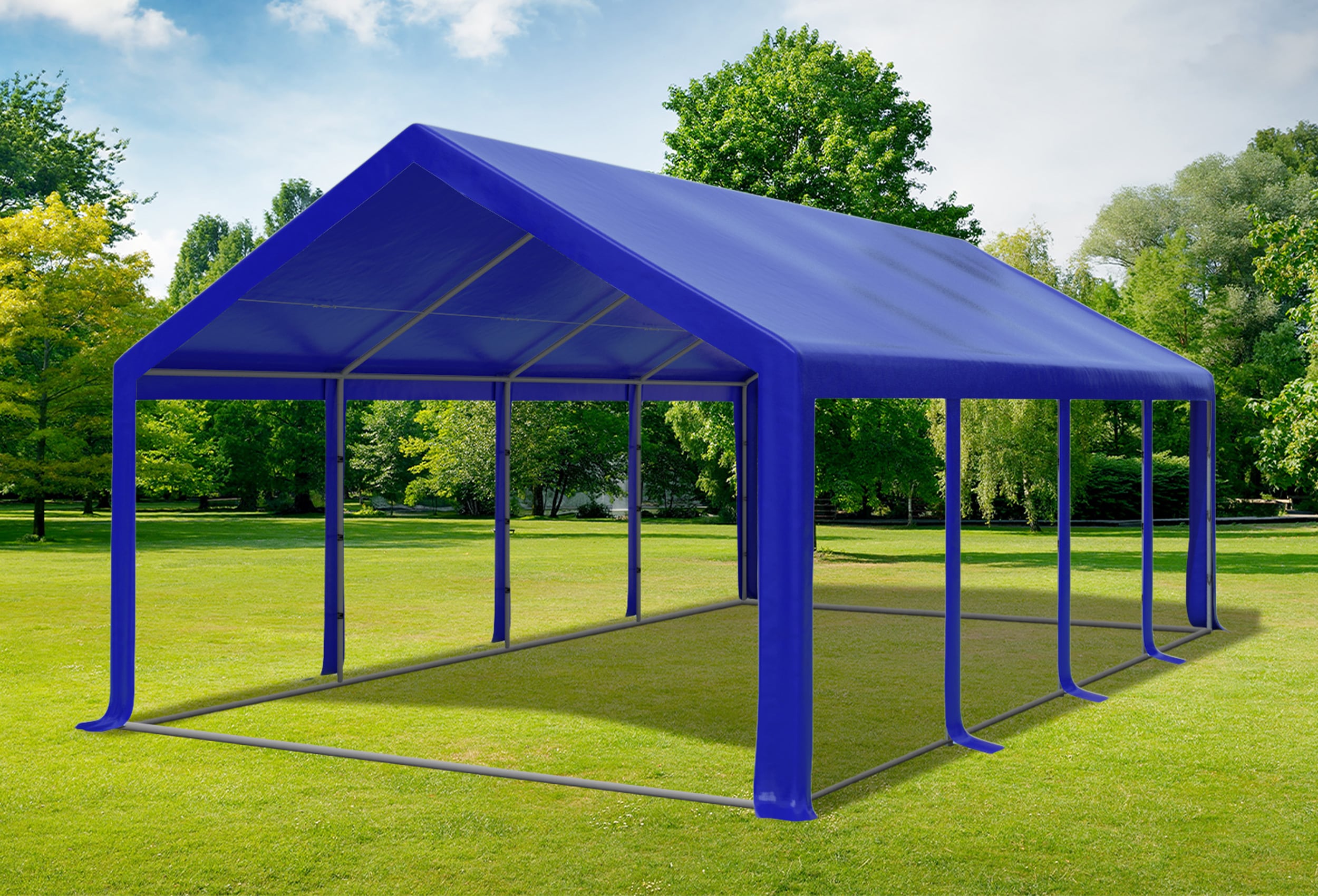4x8 m Party tent / Marquee, PVC Blue