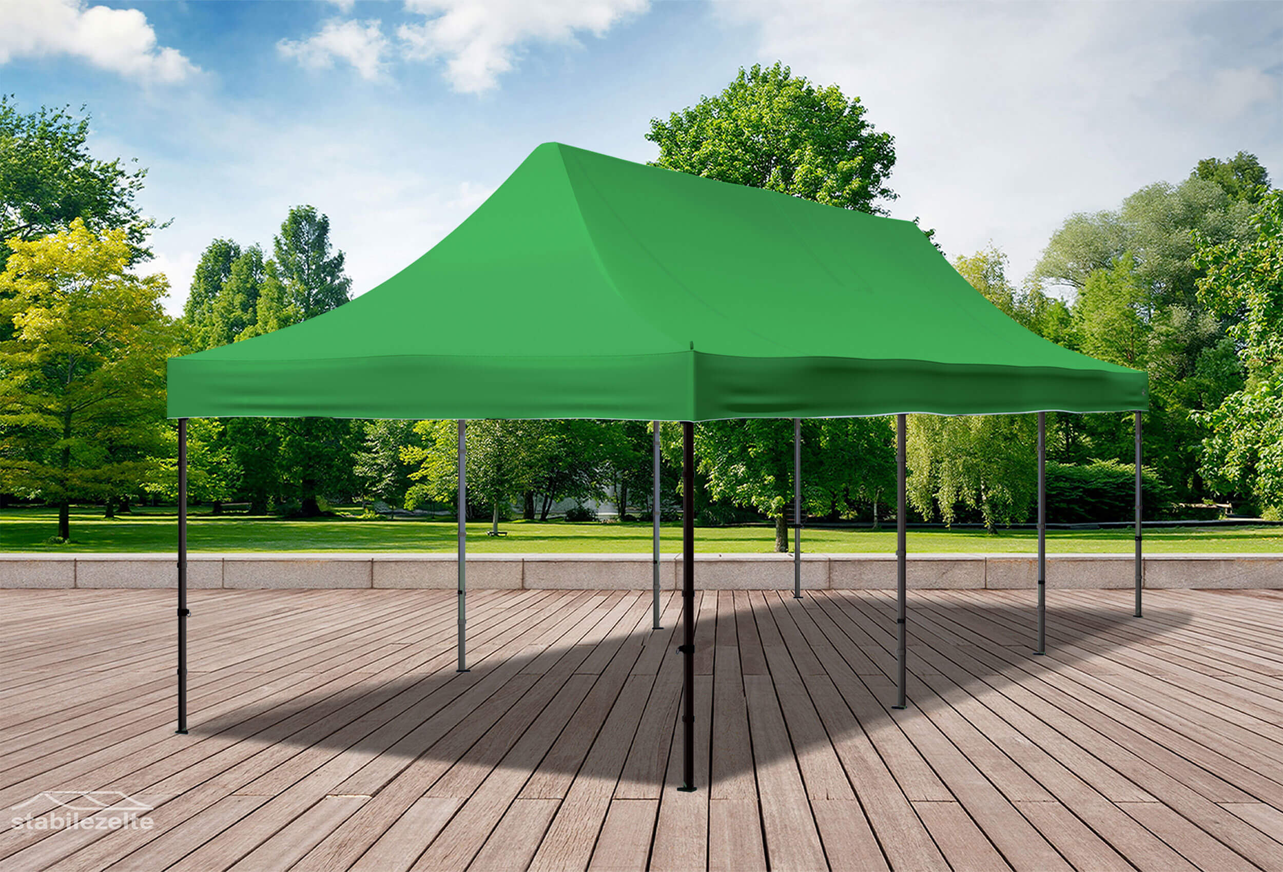 3x9 m Folding Tent Roof Tarpaulin Green