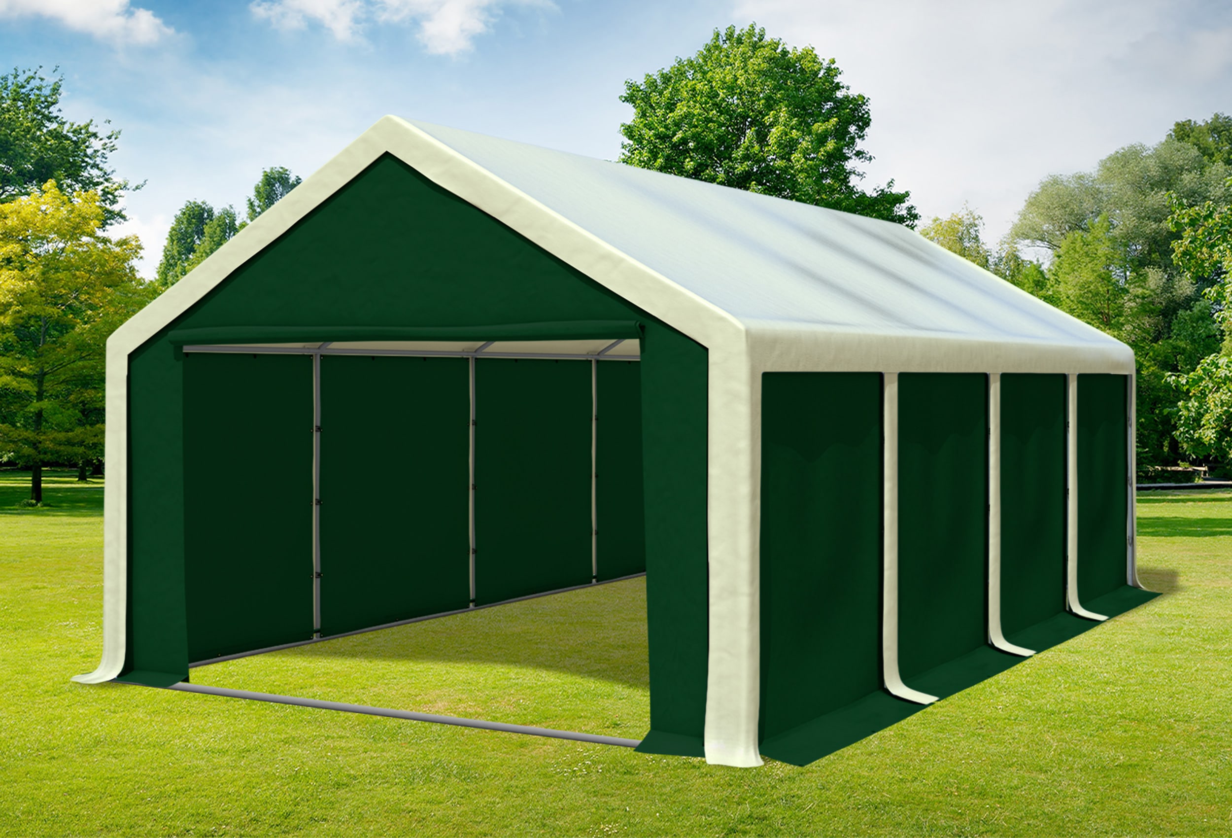 4x8 m Party tent / Marquee, PVC Beige Green