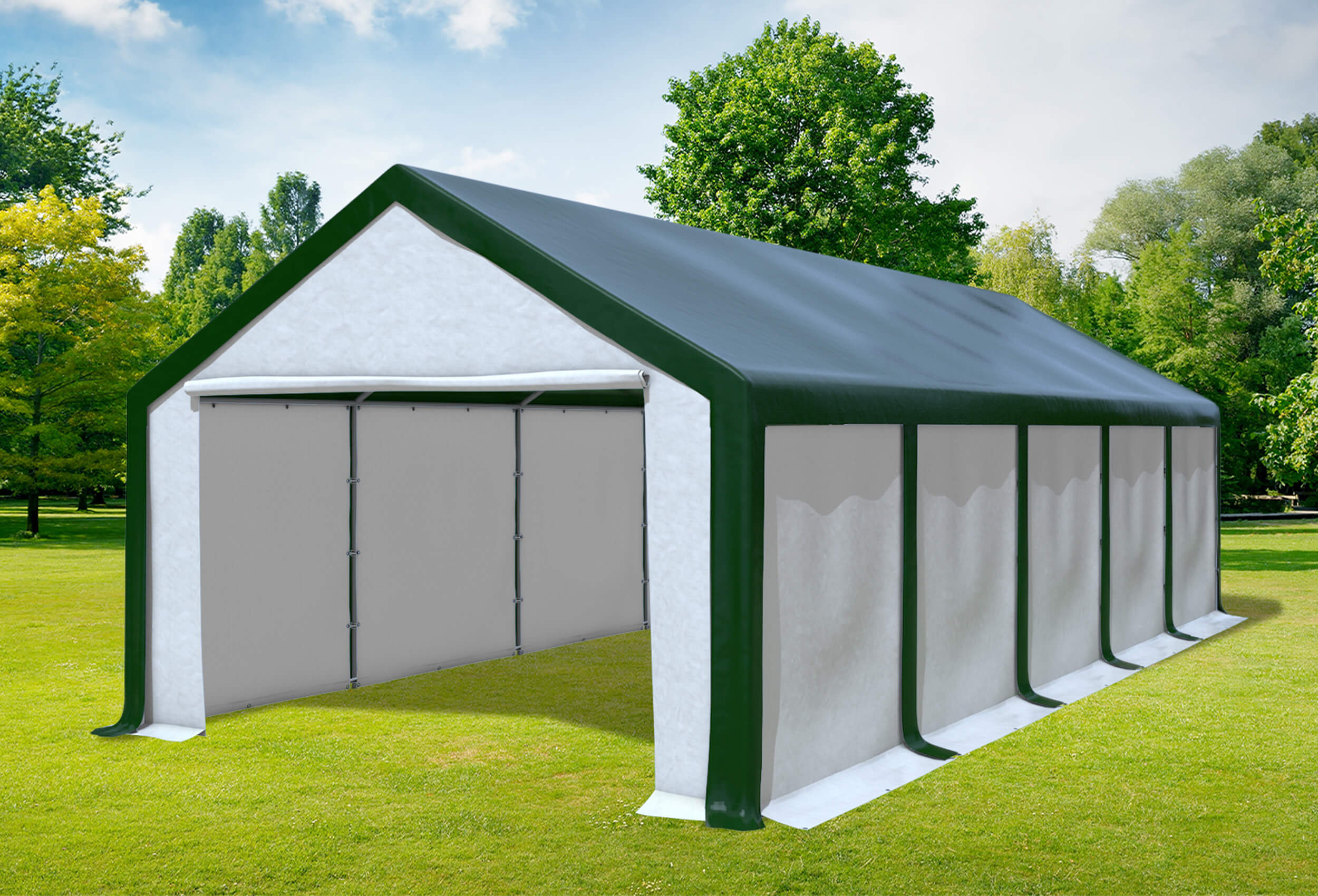 4x10 m Party tent / Marquee, PVC Green White