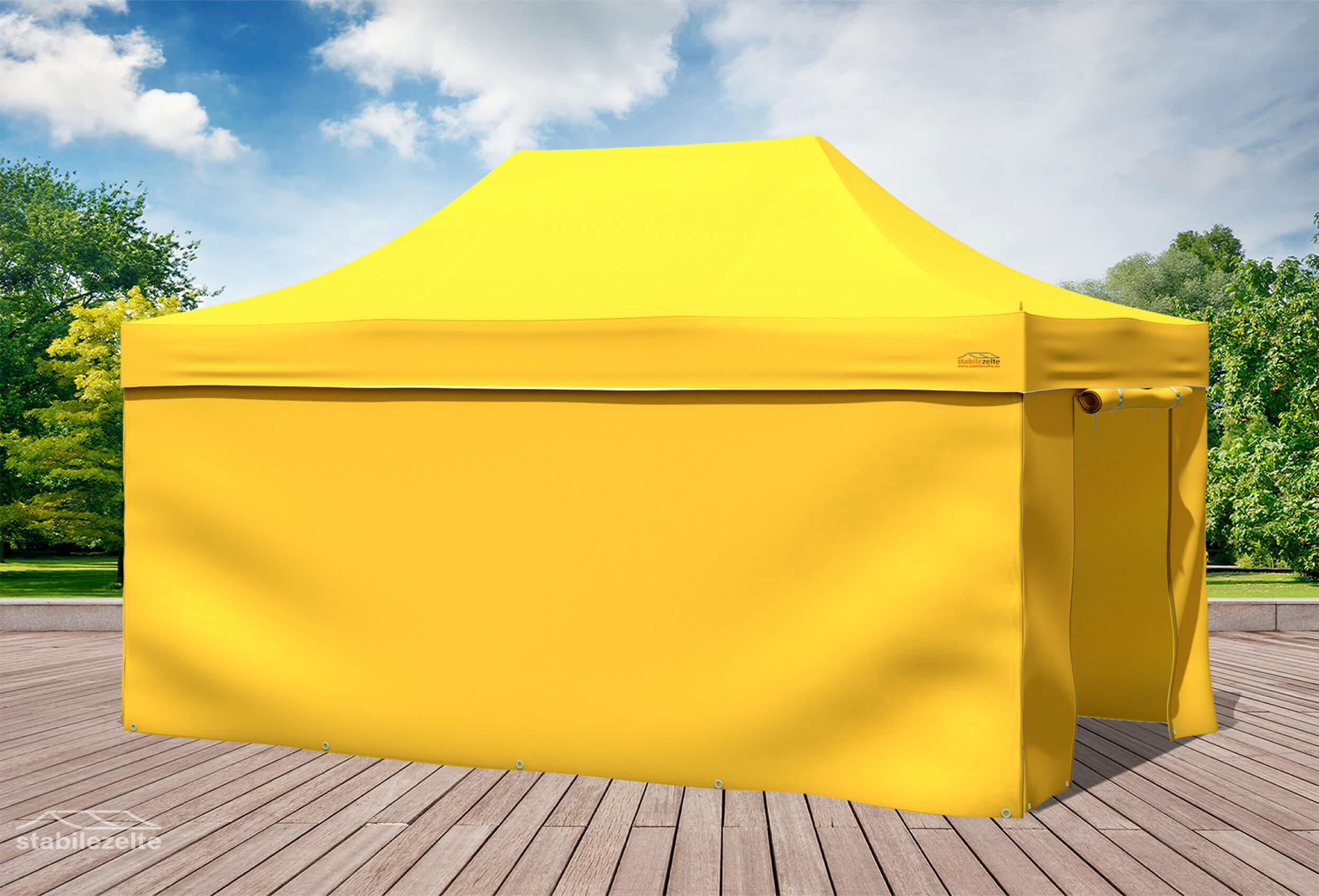 3x4.5 m Pop Up Gazebo, Yellow