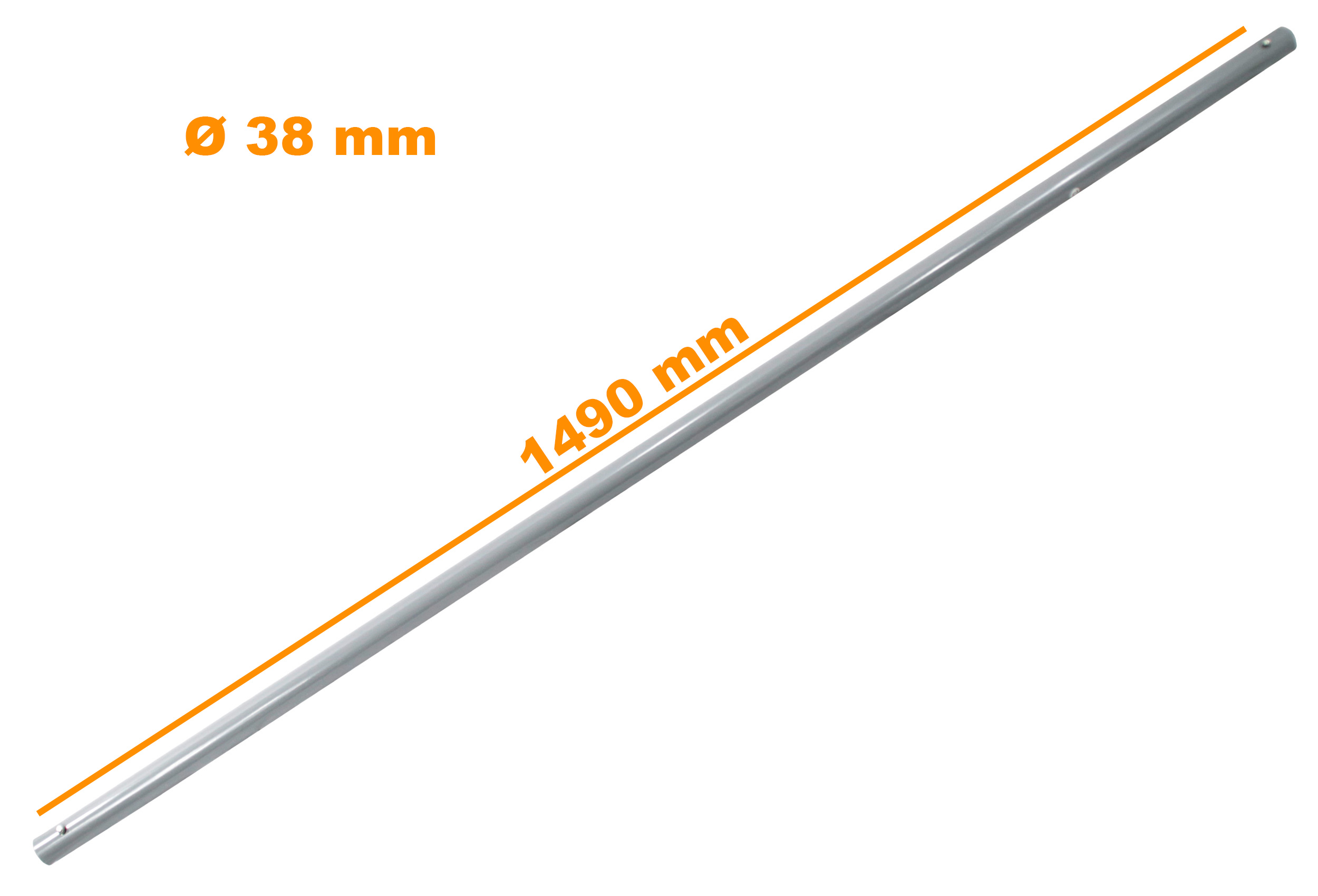 Stahlrohr Stange Nr. 1 passend zur Partyzelt Serie Classic mit einer Länge von 1490 mm