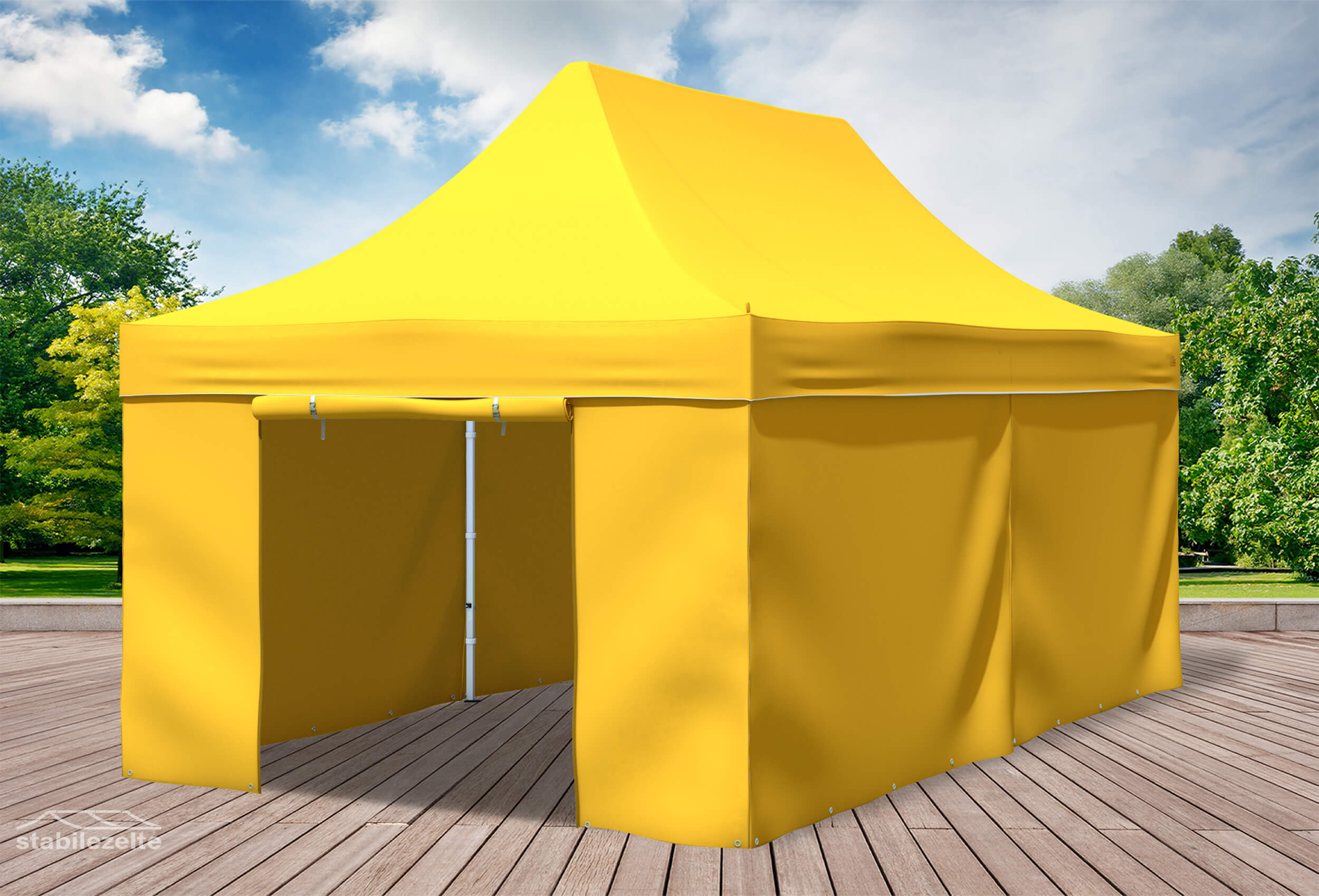 3x6 m Pop Up Gazebo, Yellow