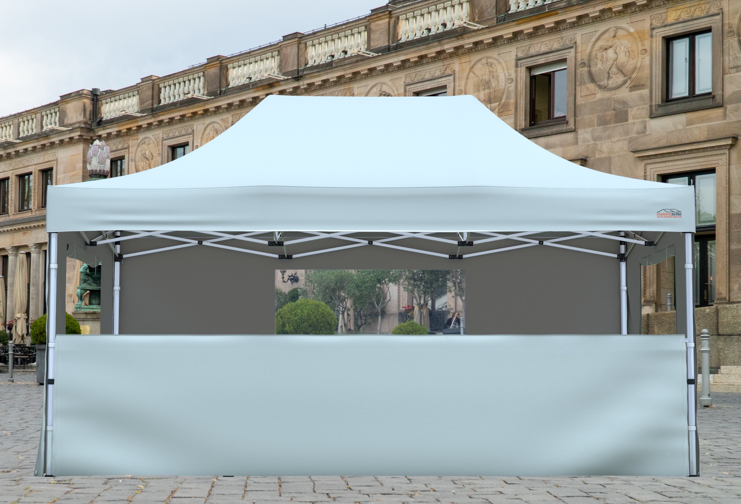 Folding tent half-wall SET 4 metres PROF. PLUS+ GREY