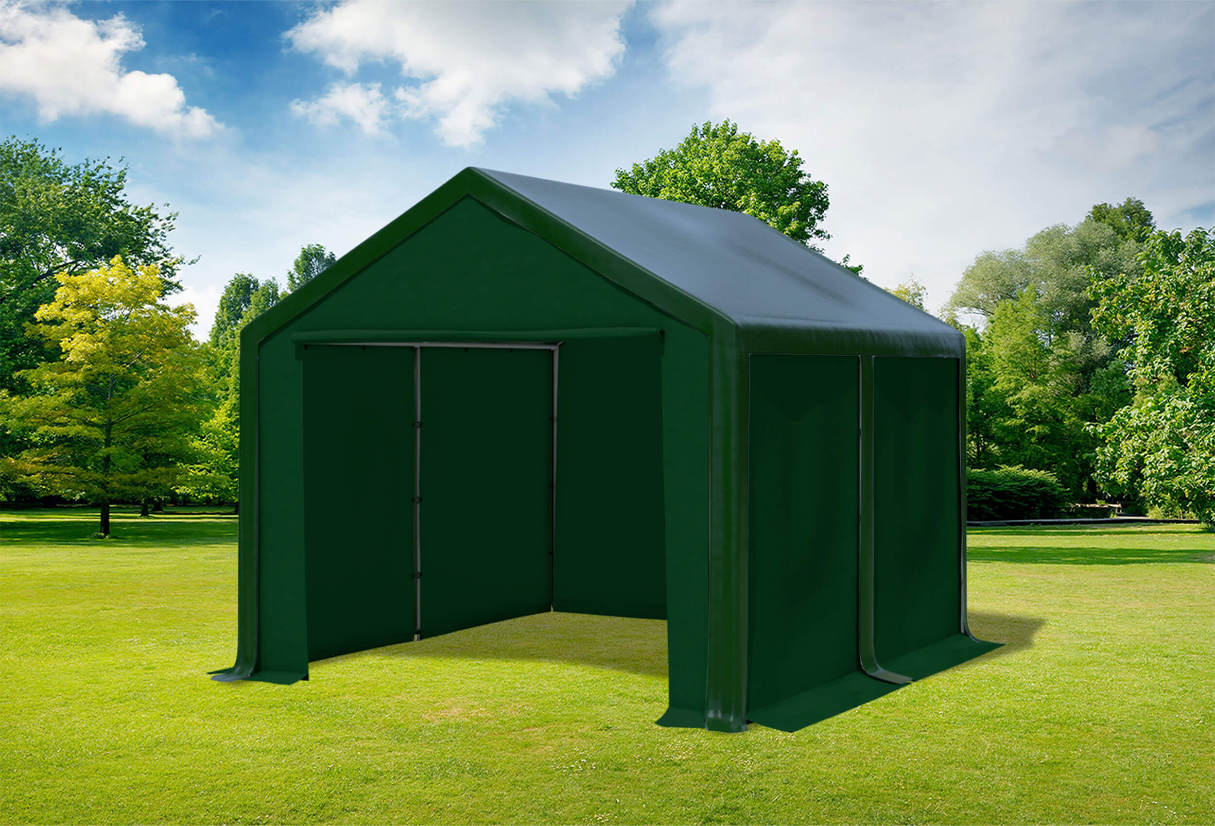 3x4 m Party tent / Marquee, PVC Green