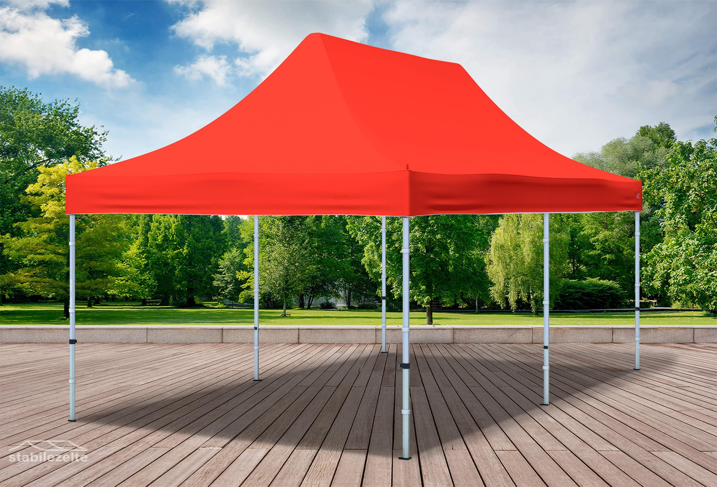 3x6 m Folding Tent Roof Tarpaulin Red