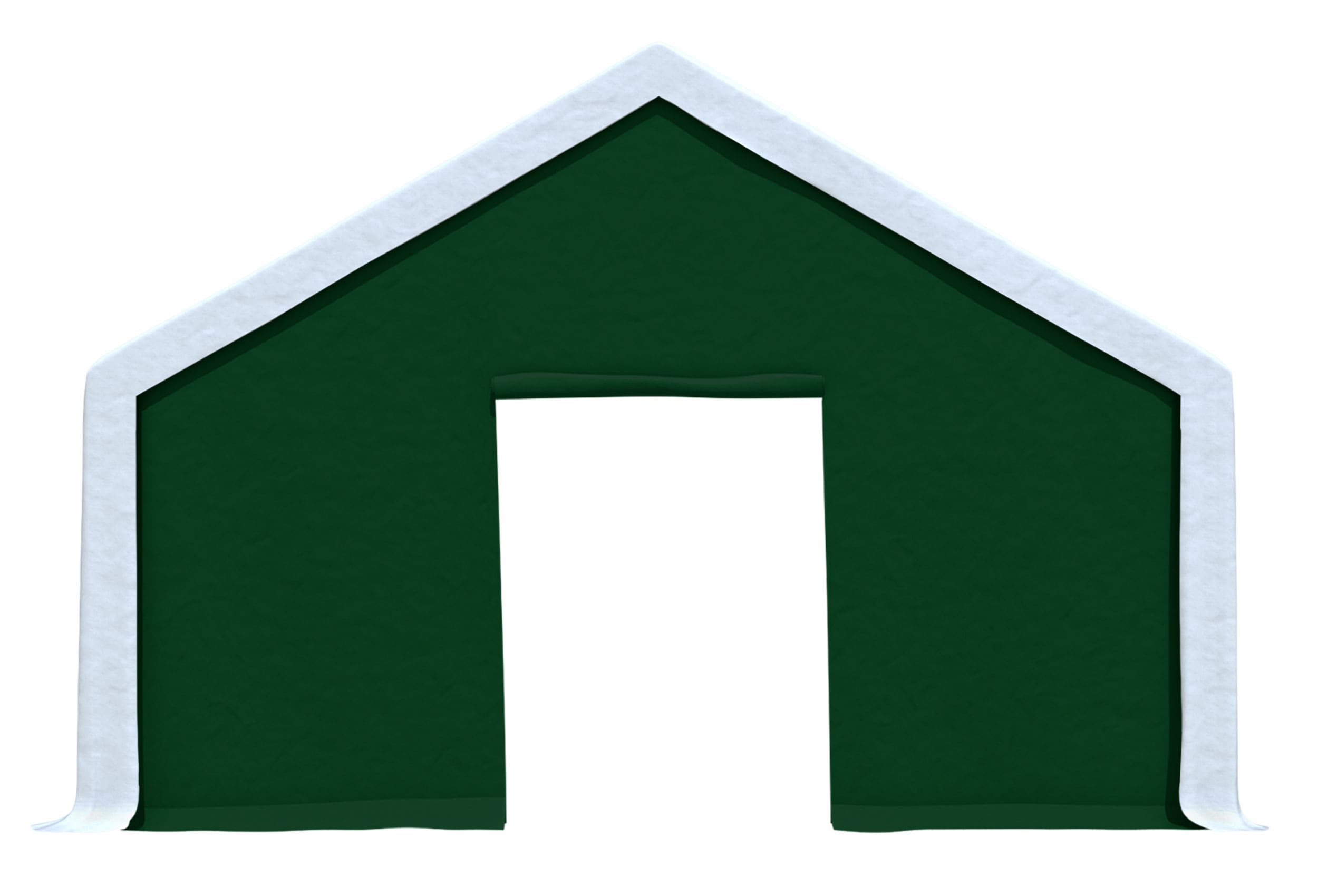 Modular Pro 5m PVC gable end with SMALL DOOR (single) Green