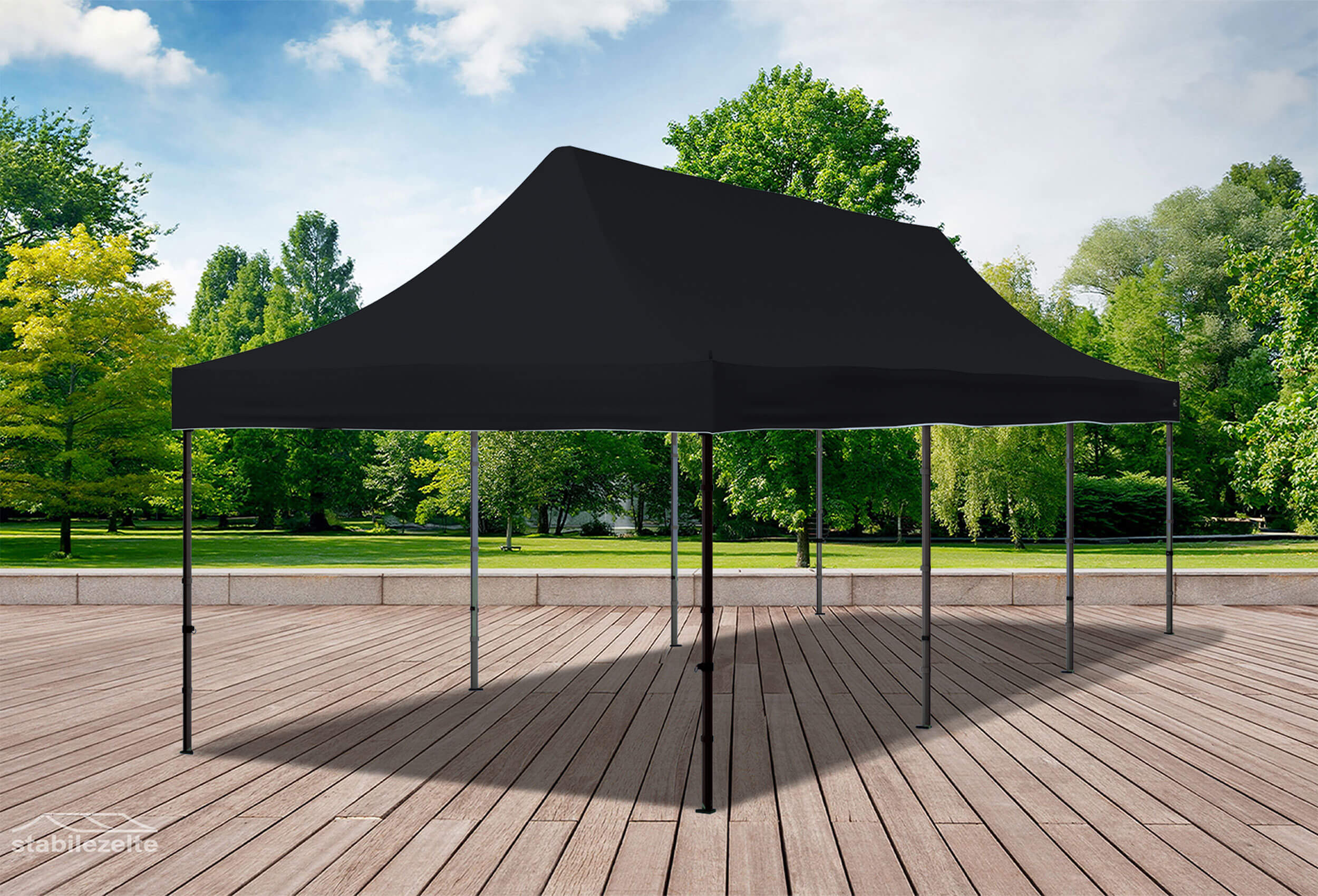 3x9 m Folding Tent Roof Tarpaulin Black