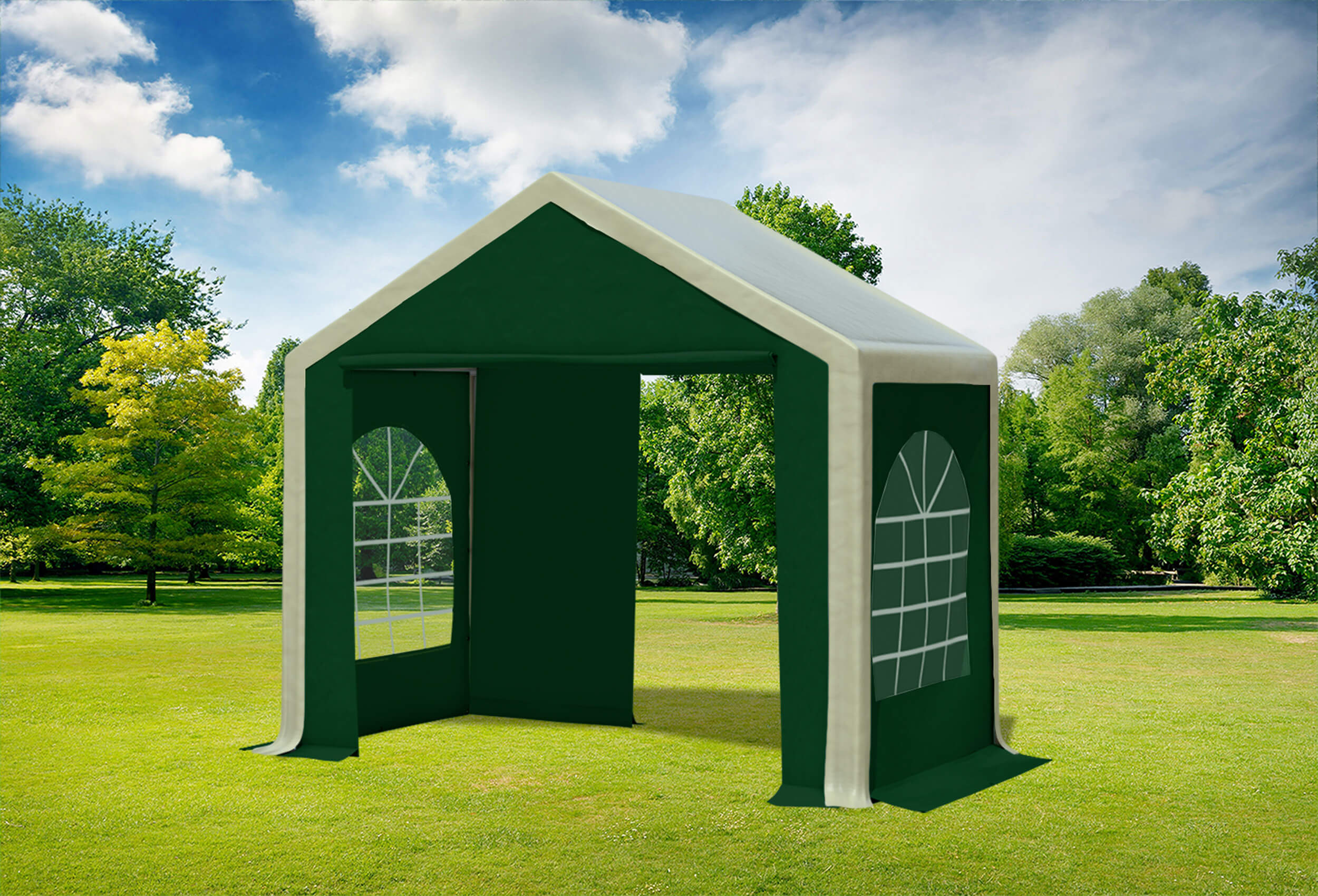 3x2 m Party tent / Marquee, PVC Brown Green