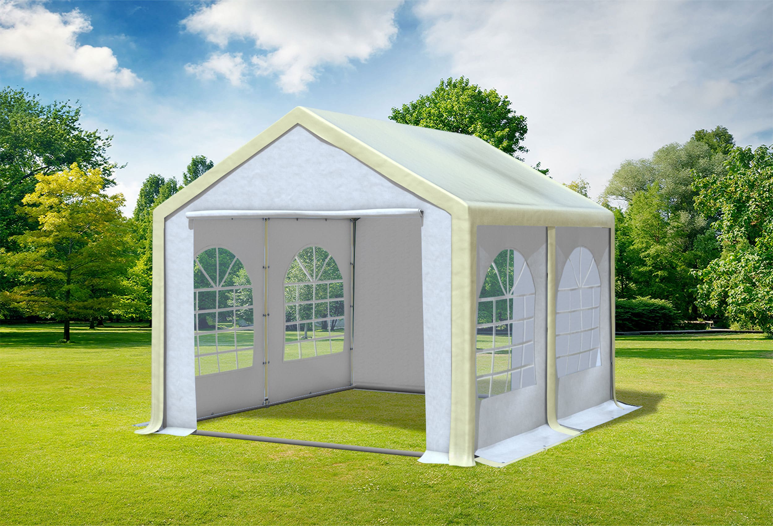 3x4 m Party tent / Marquee, PVC Beige White