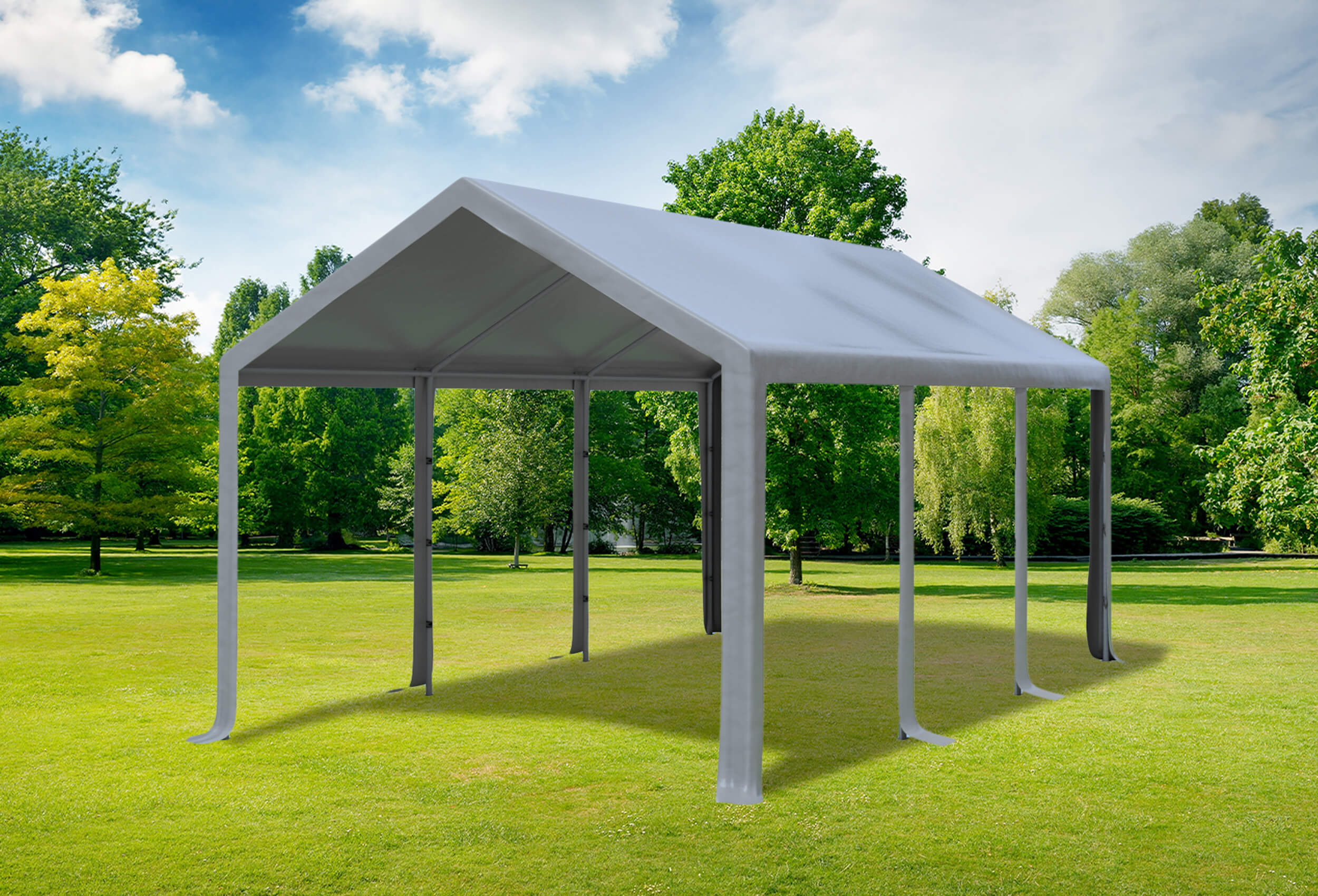 3x6 m PVC Roof Tarpaulin incl. Accessories Grey