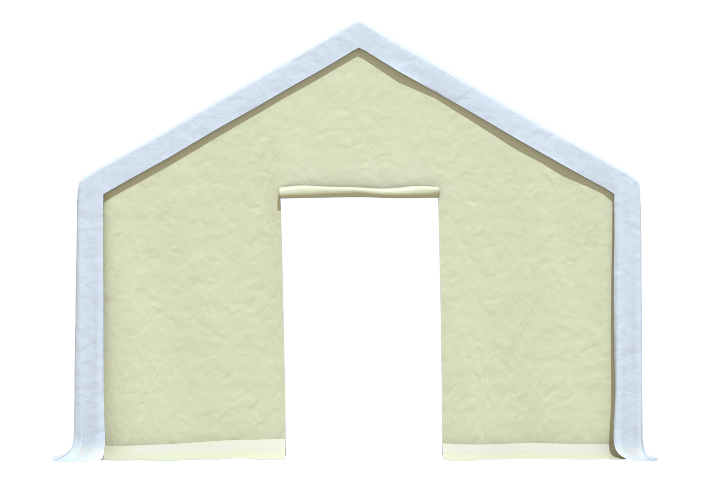 Modular Pro 4m PVC gable end with SMALL DOOR (single) BEIGE