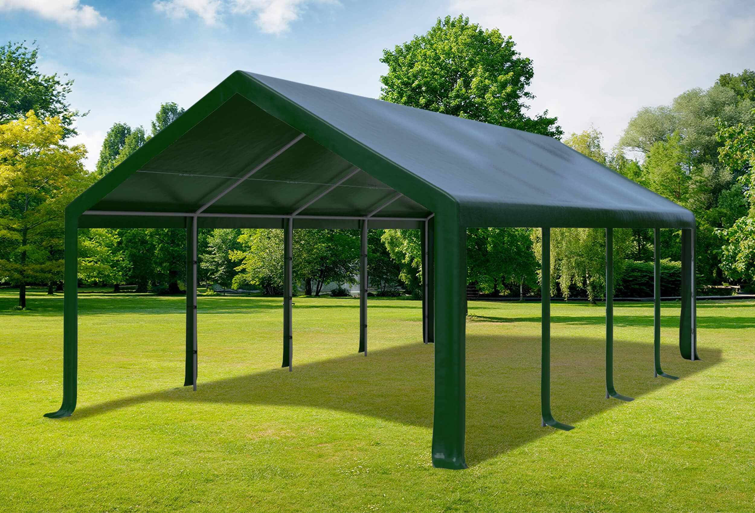 4x8 m PVC Roof Tarpaulin incl. Accessories Green