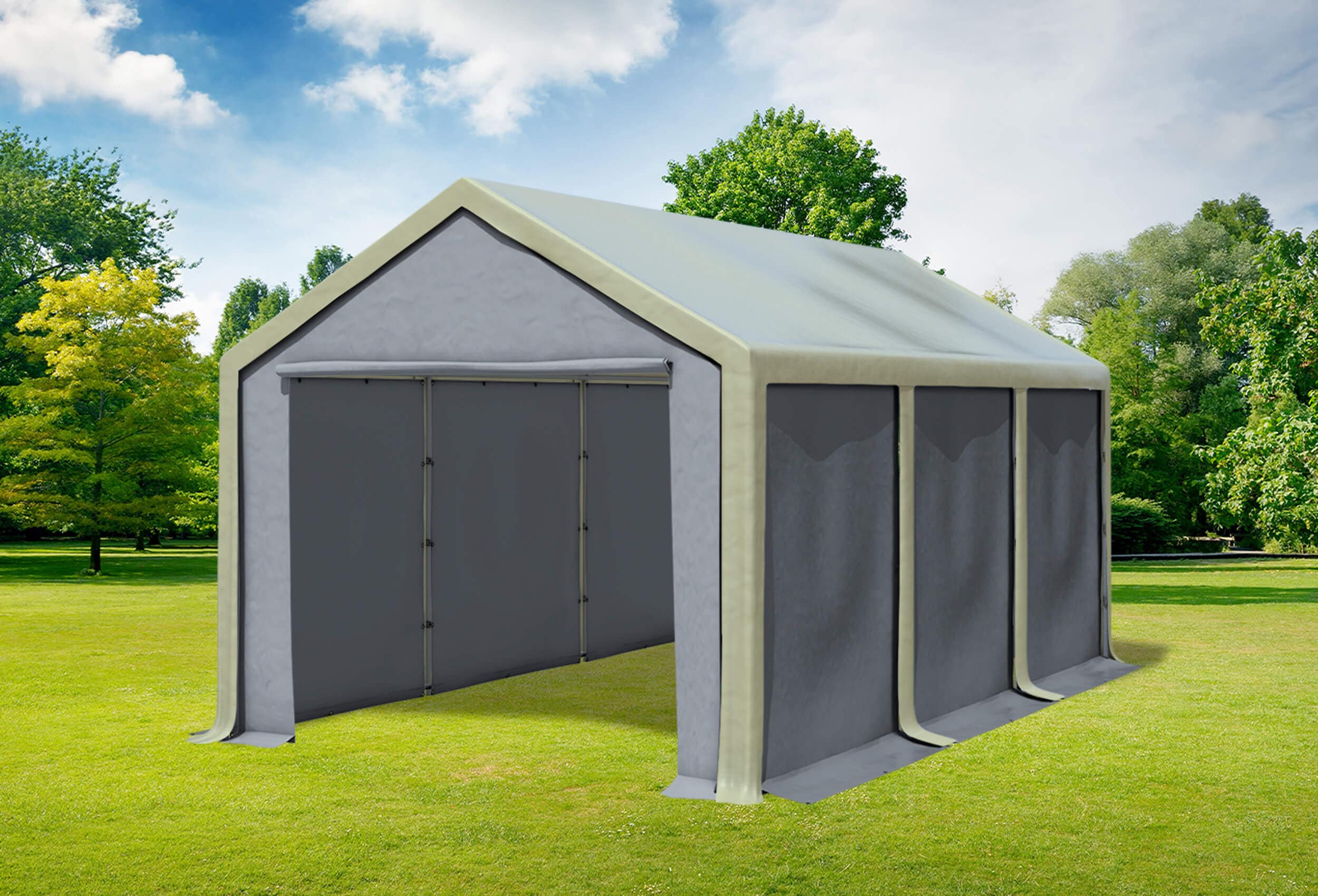 3x6 m Party tent / Marquee, PVC Brown Grey