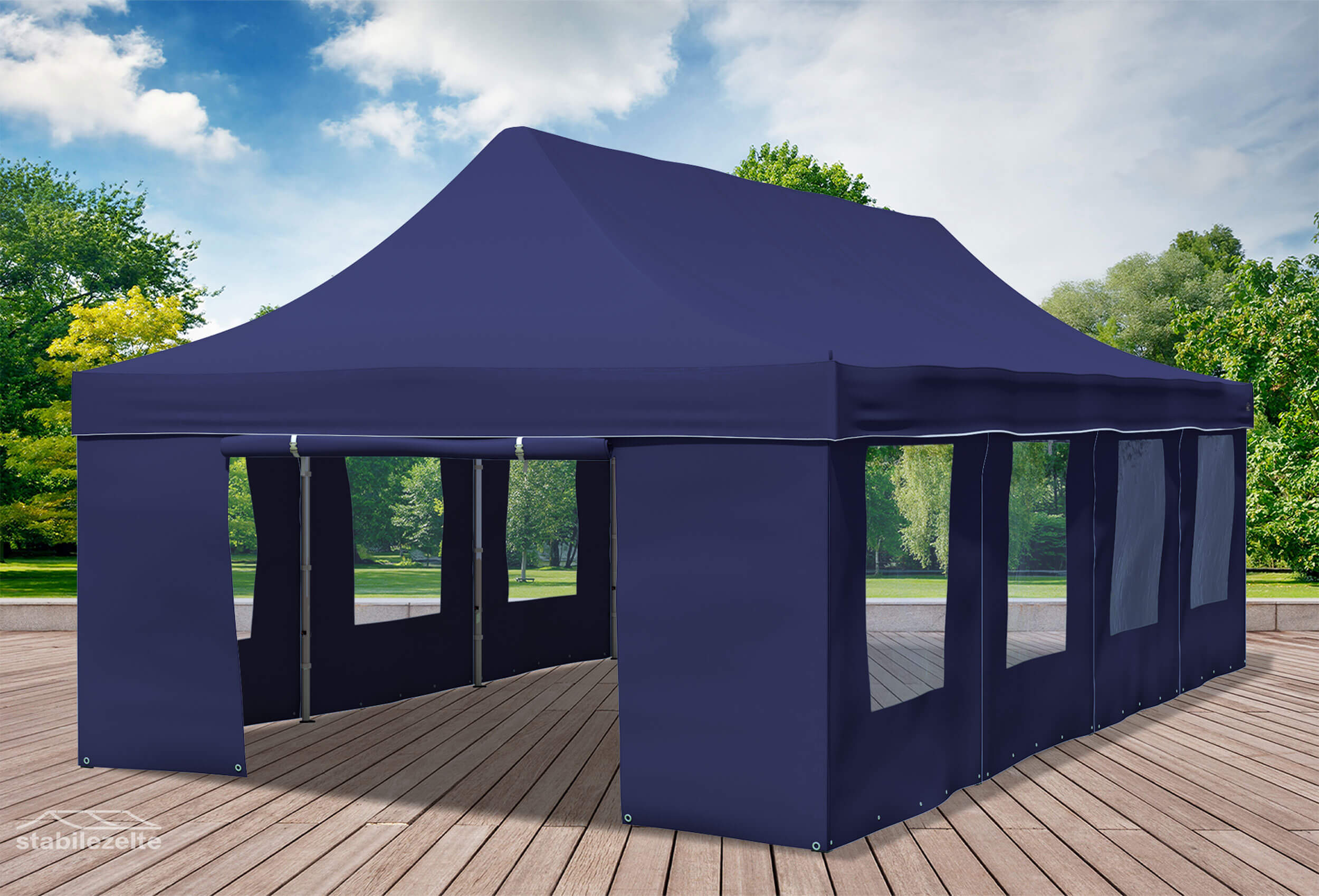 4x8 m Pop Up Gazebo, Blue