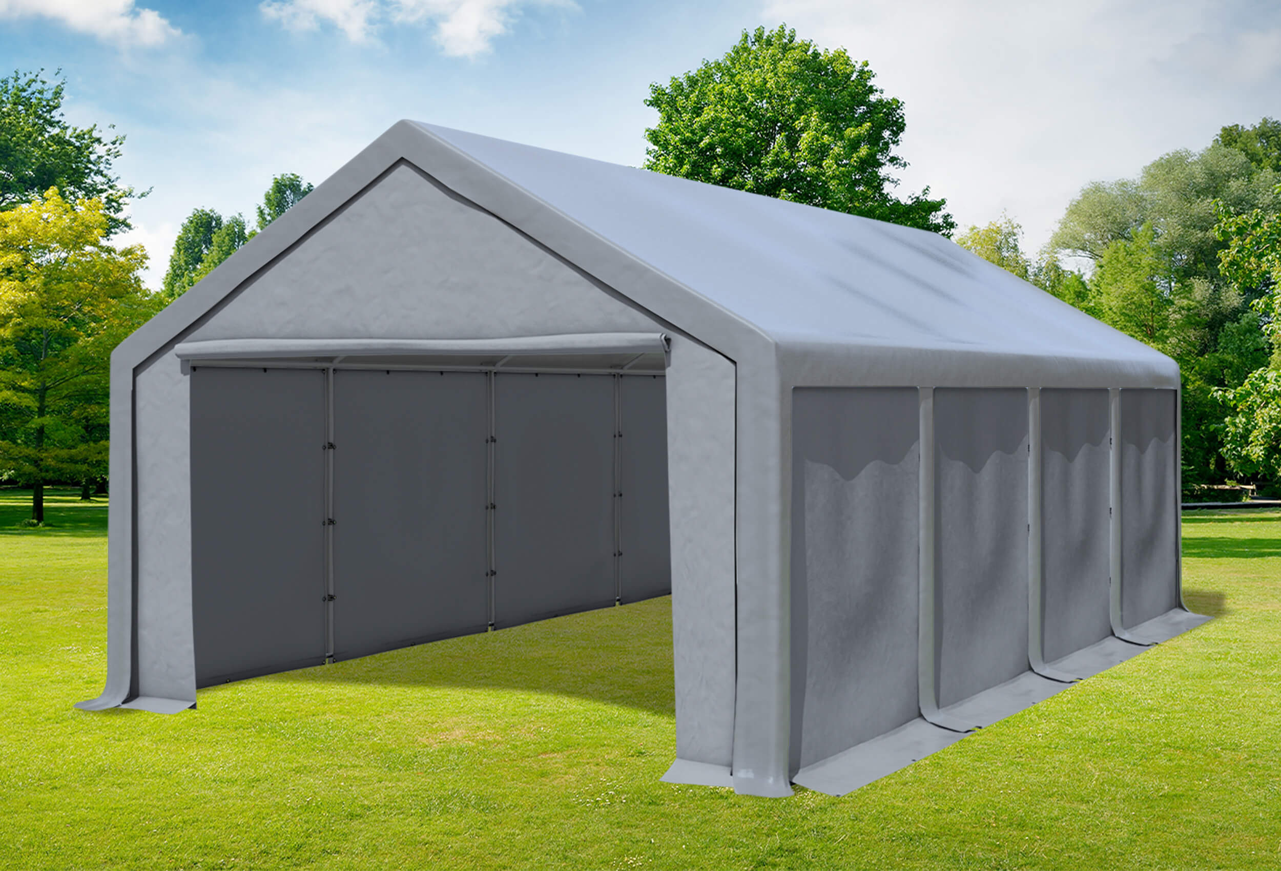 4x8 m Party tent / Marquee, PVC Grey