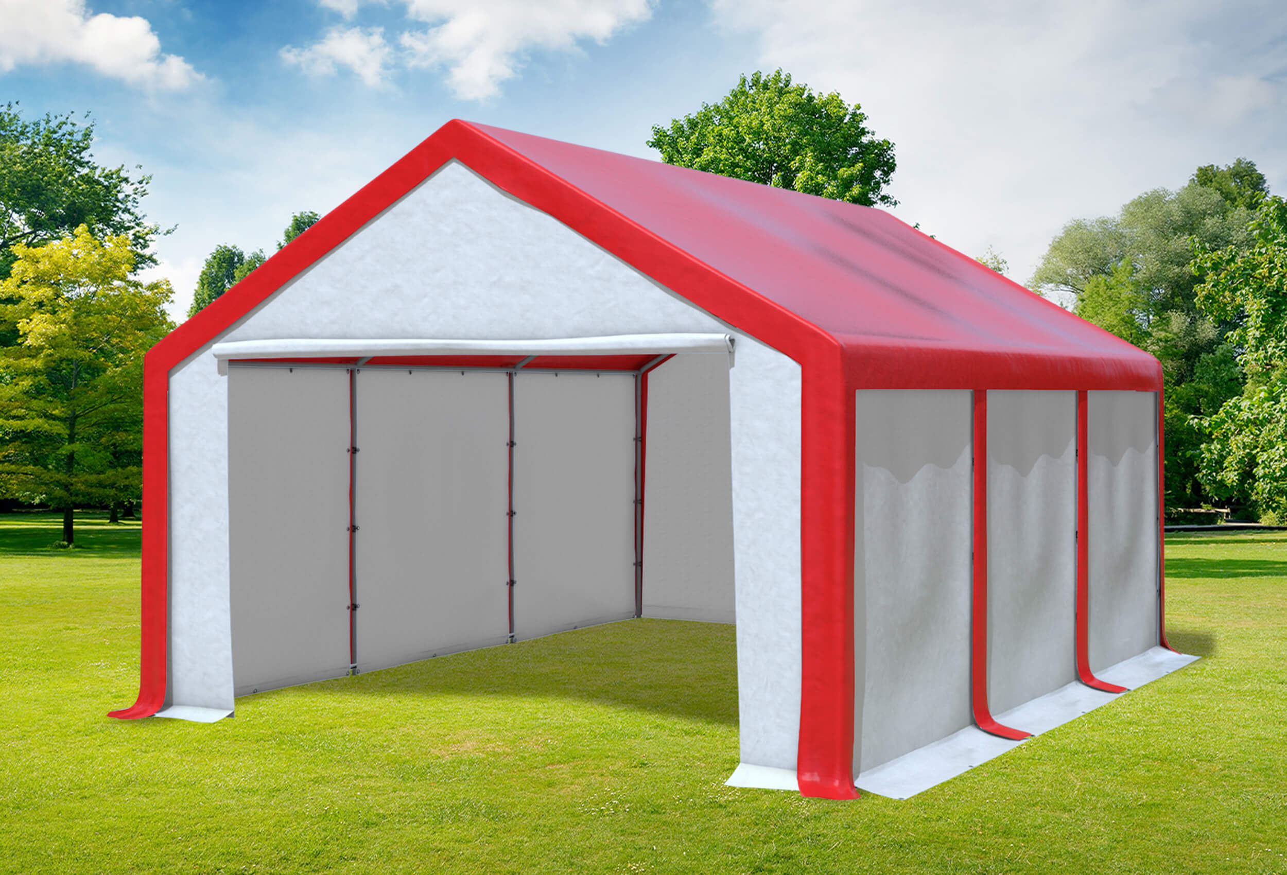 4x6 m Party tent / Marquee, PVC Red White