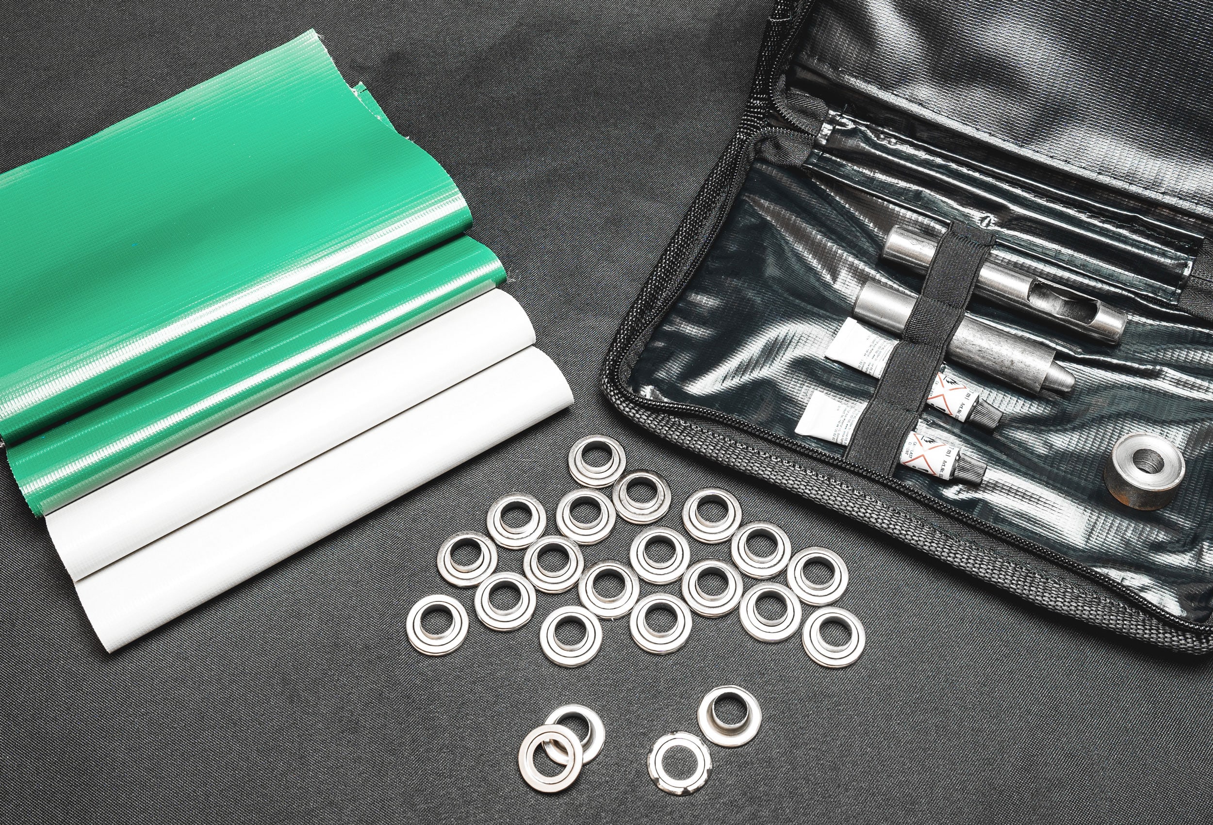 Repair Kit for PVC Tents, White Green