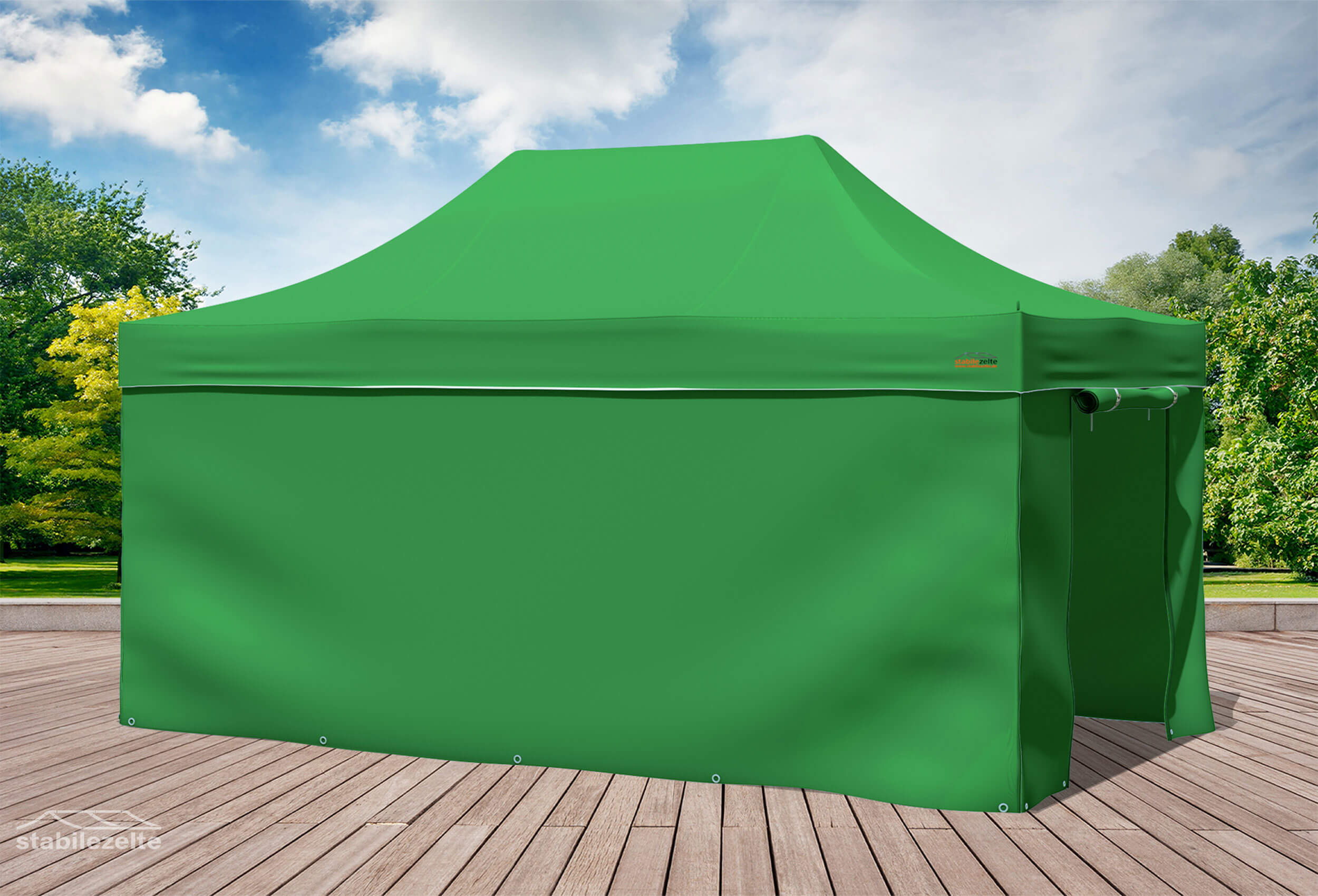 3x4.5 m Pop Up Gazebo, Green