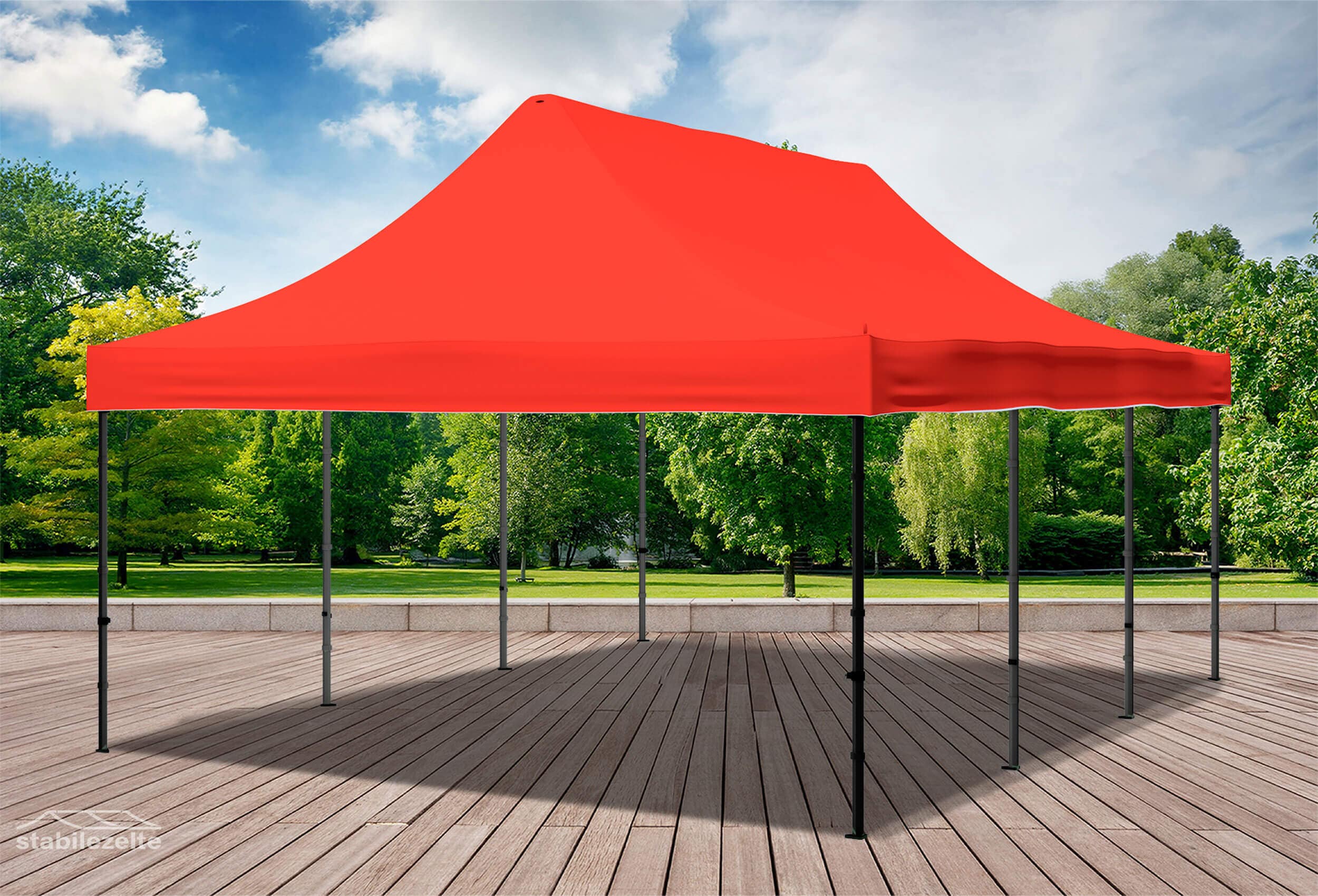 4x6 m Folding Tent Roof Tarpaulin Red