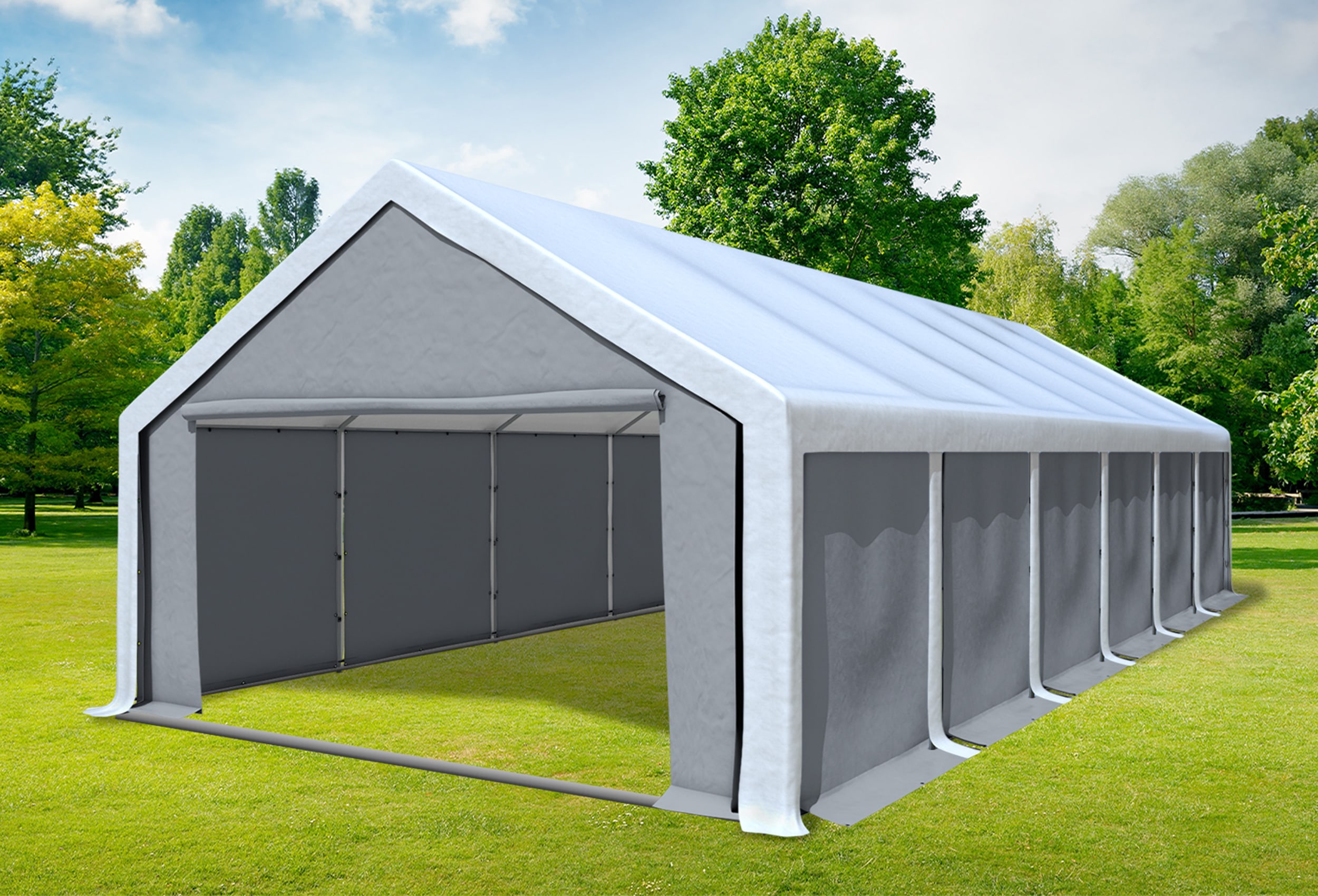 5x12 m Party tent / Marquee, PVC White Grey