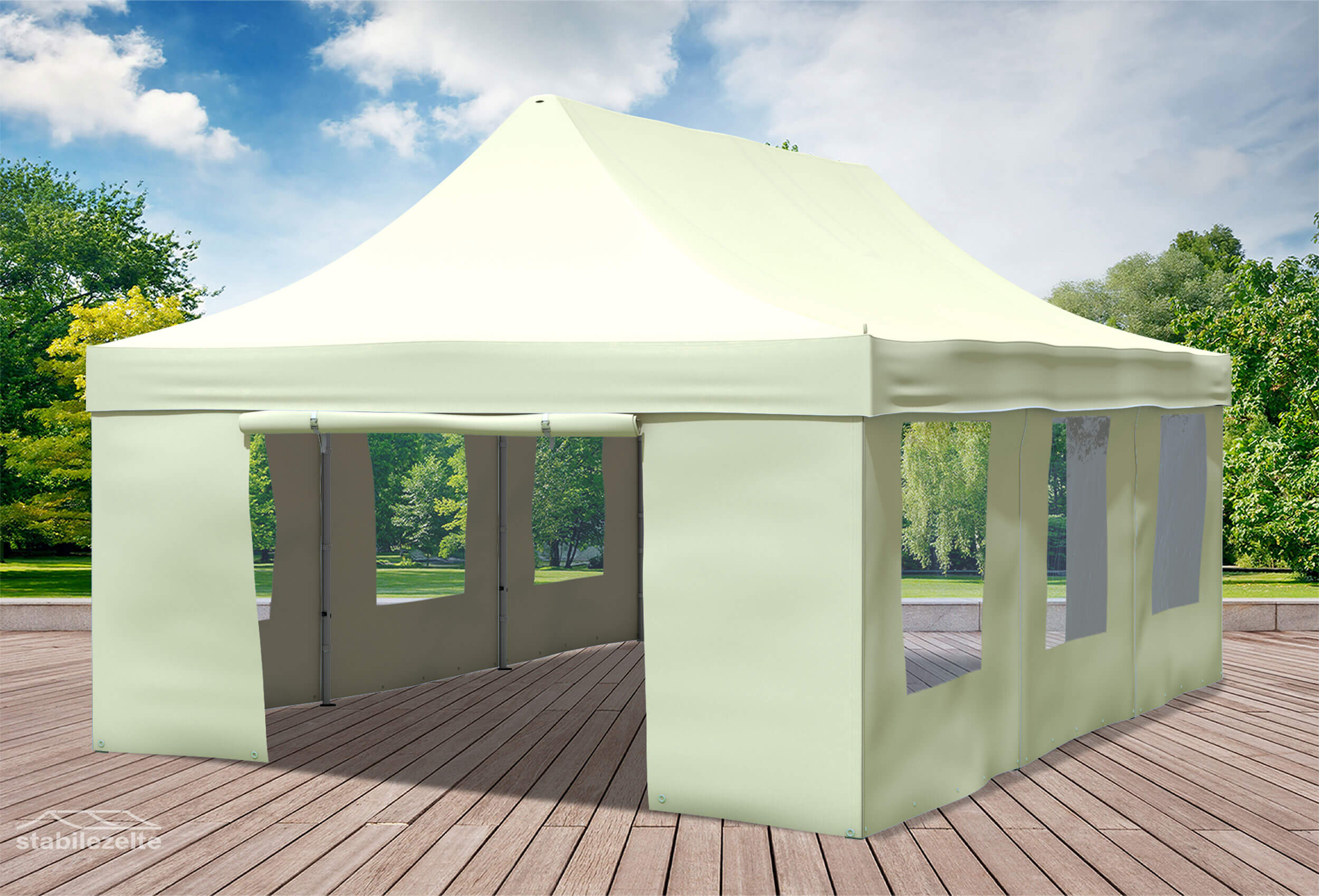 4x6 m Pop Up Gazebo, Beige