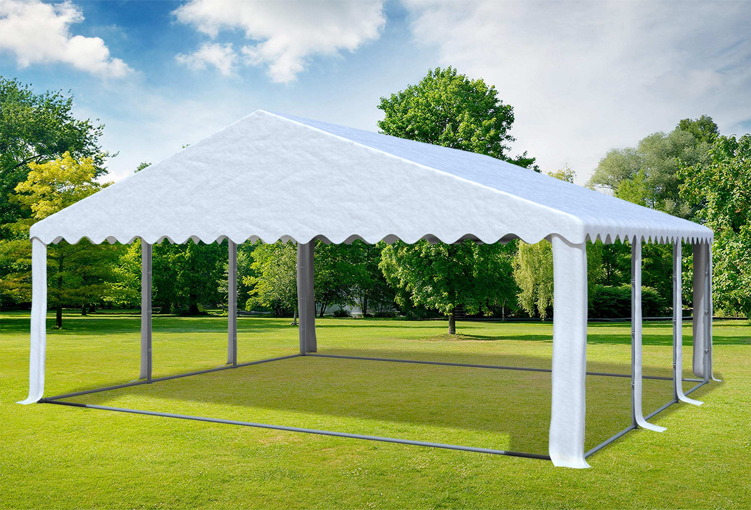 6x6 m Party tent / Marquee, PVC White