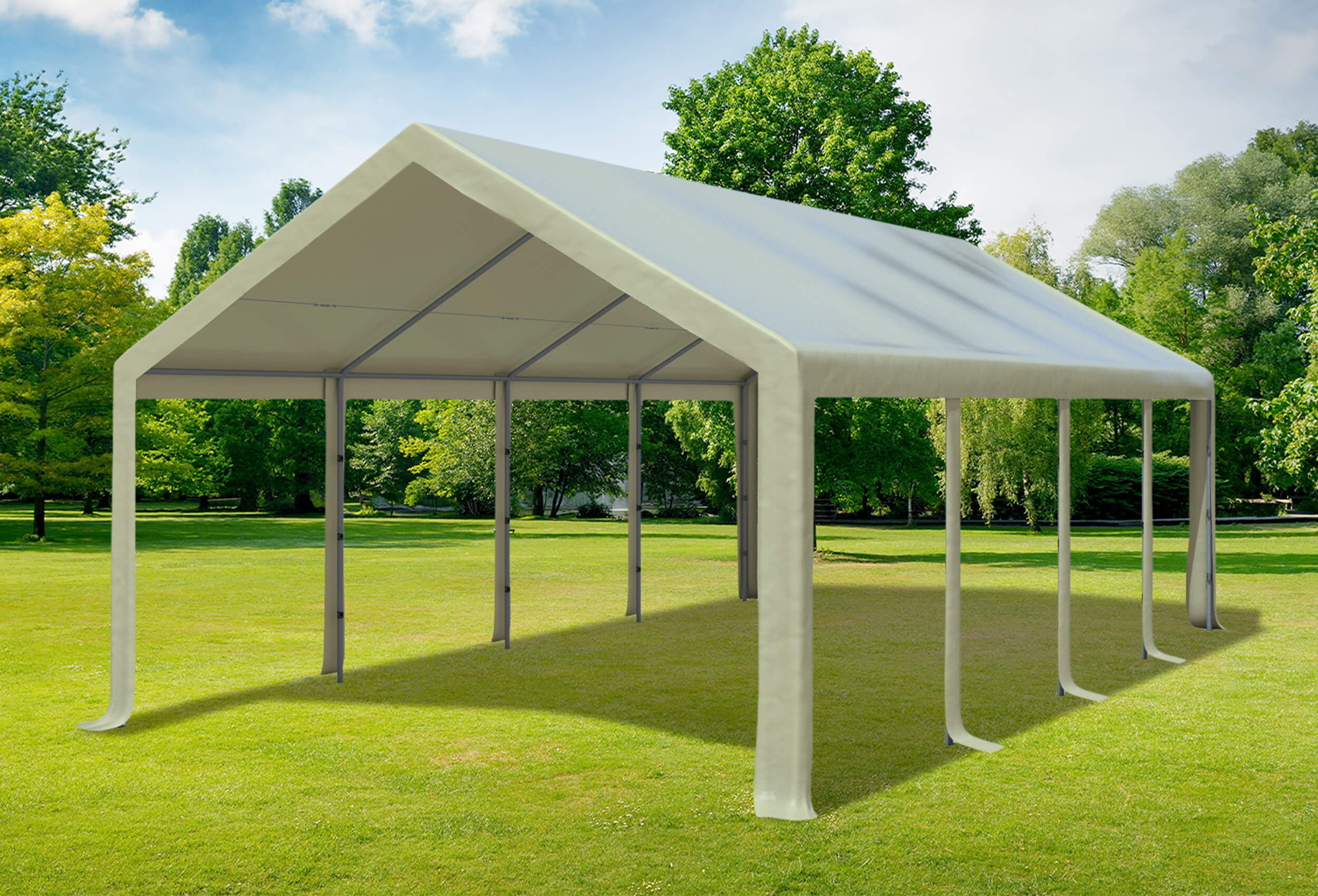 4x8 m PVC Roof Tarpaulin incl. Accessories Brown