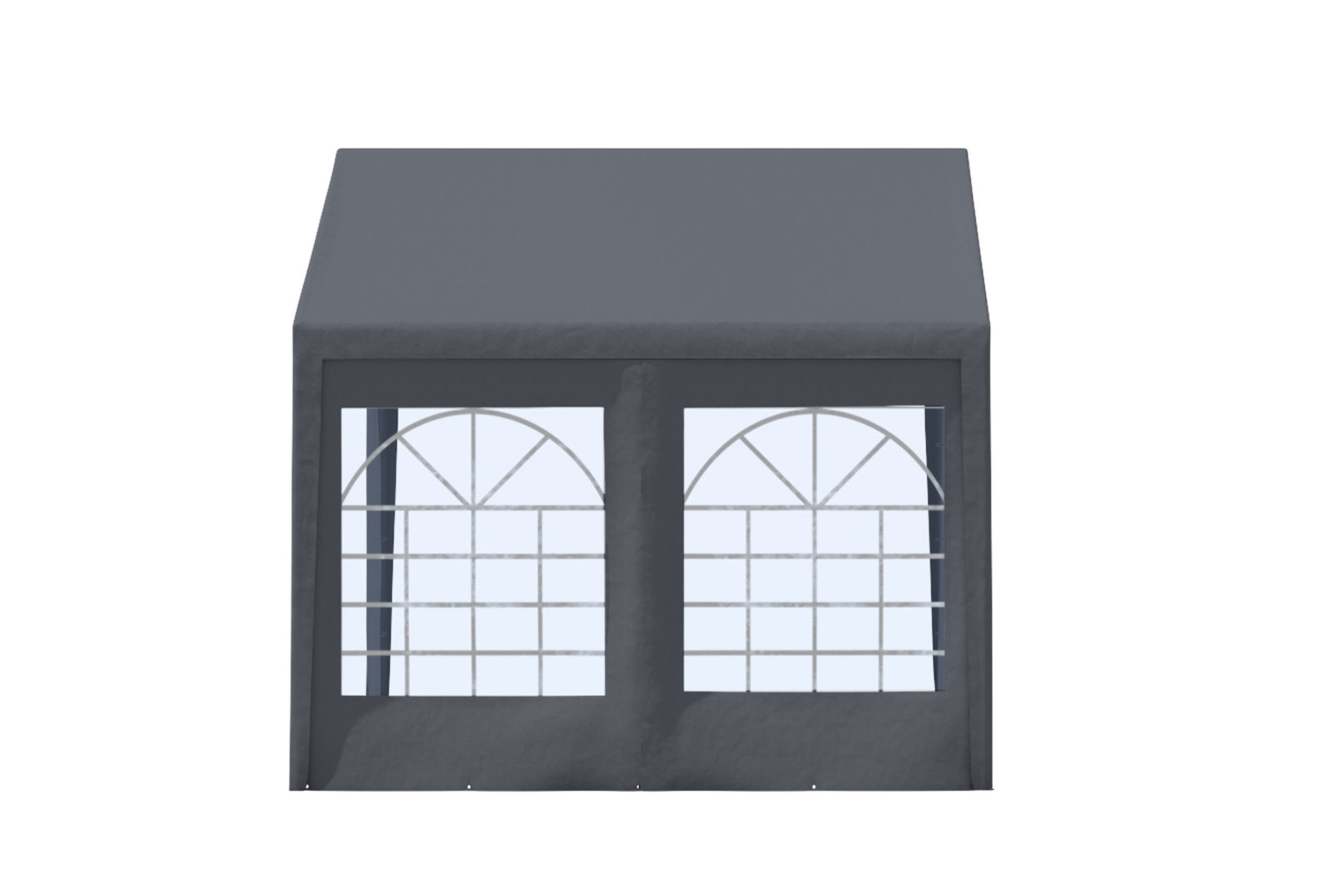 CLASSIC PREMIUM PVC side panel with window 3 metres GREY