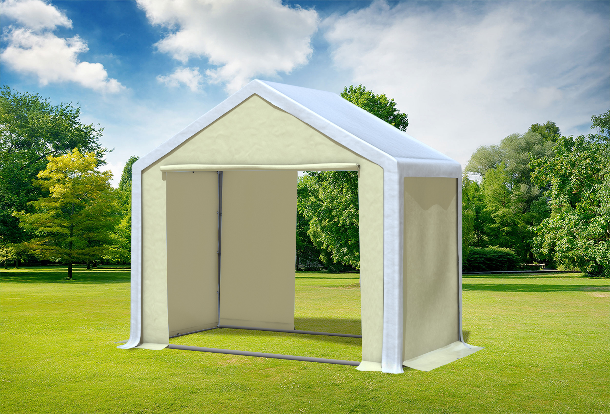 3x2 m Party tent / Marquee, PVC White Beige
