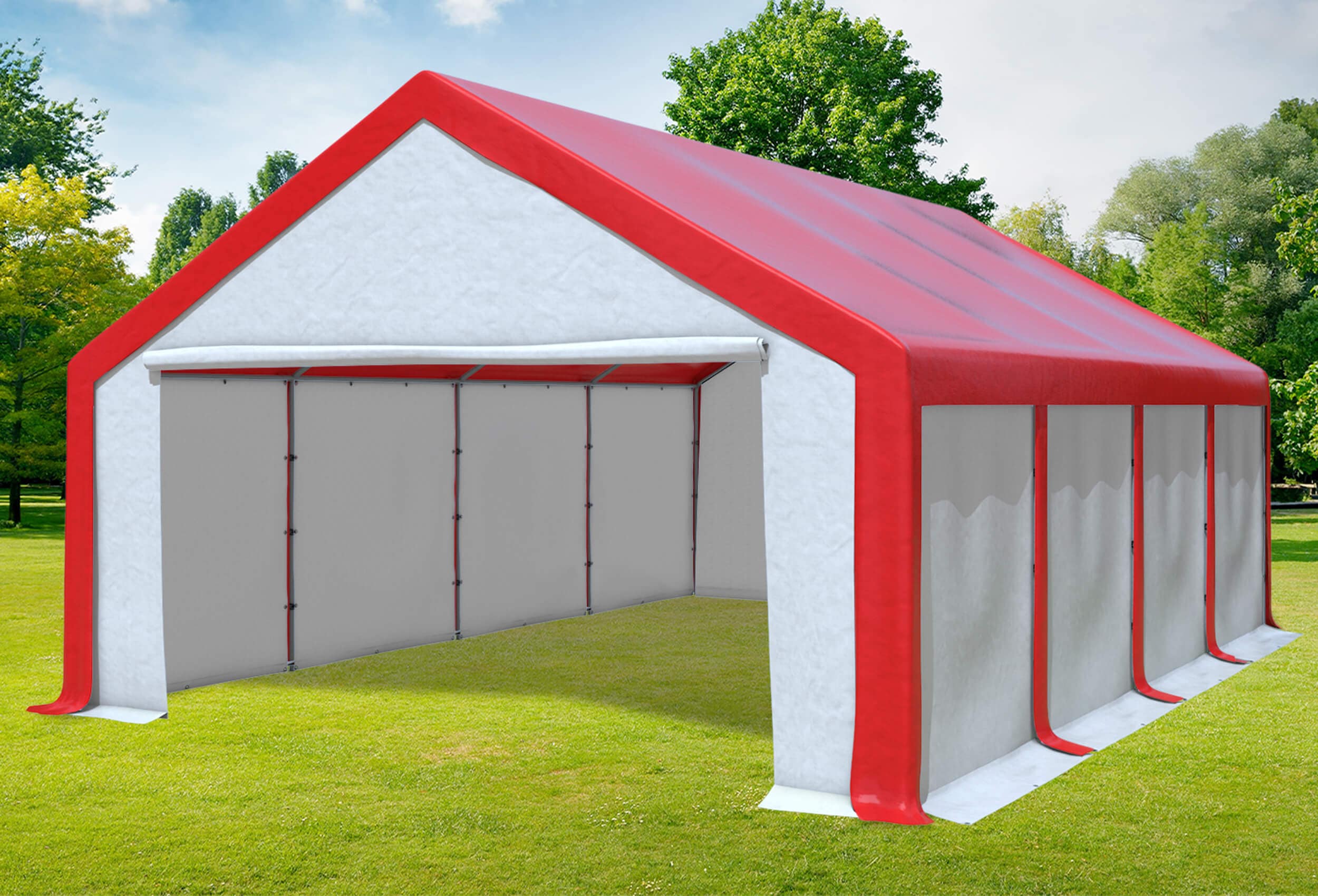 5x8 m Party tent / Marquee, PVC Red White