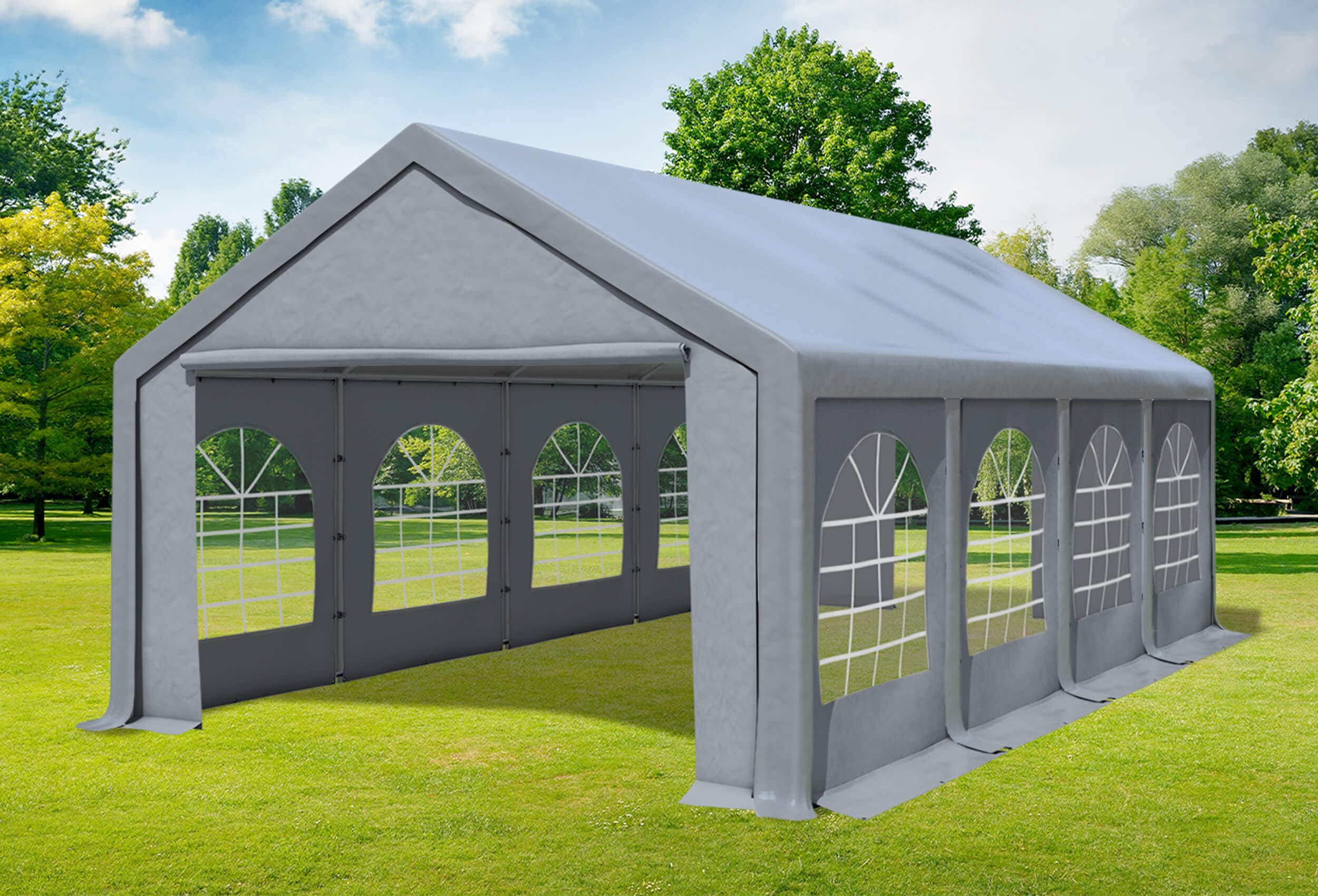4x8 m Party tent / Marquee, PVC Grey