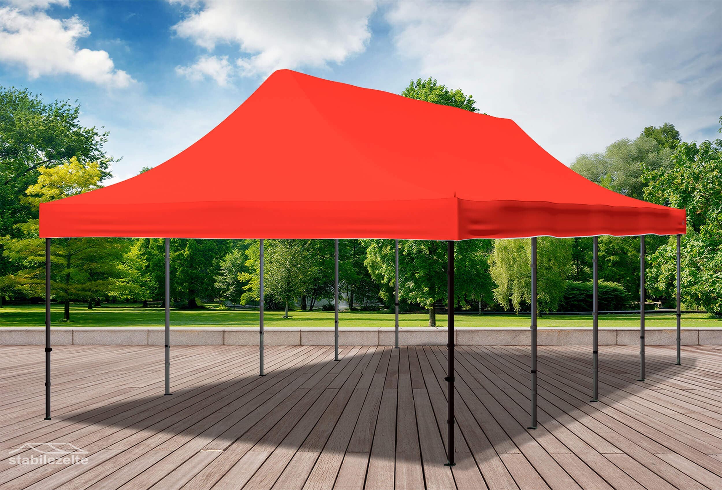 4x8 m Folding Tent Roof Tarpaulin Red