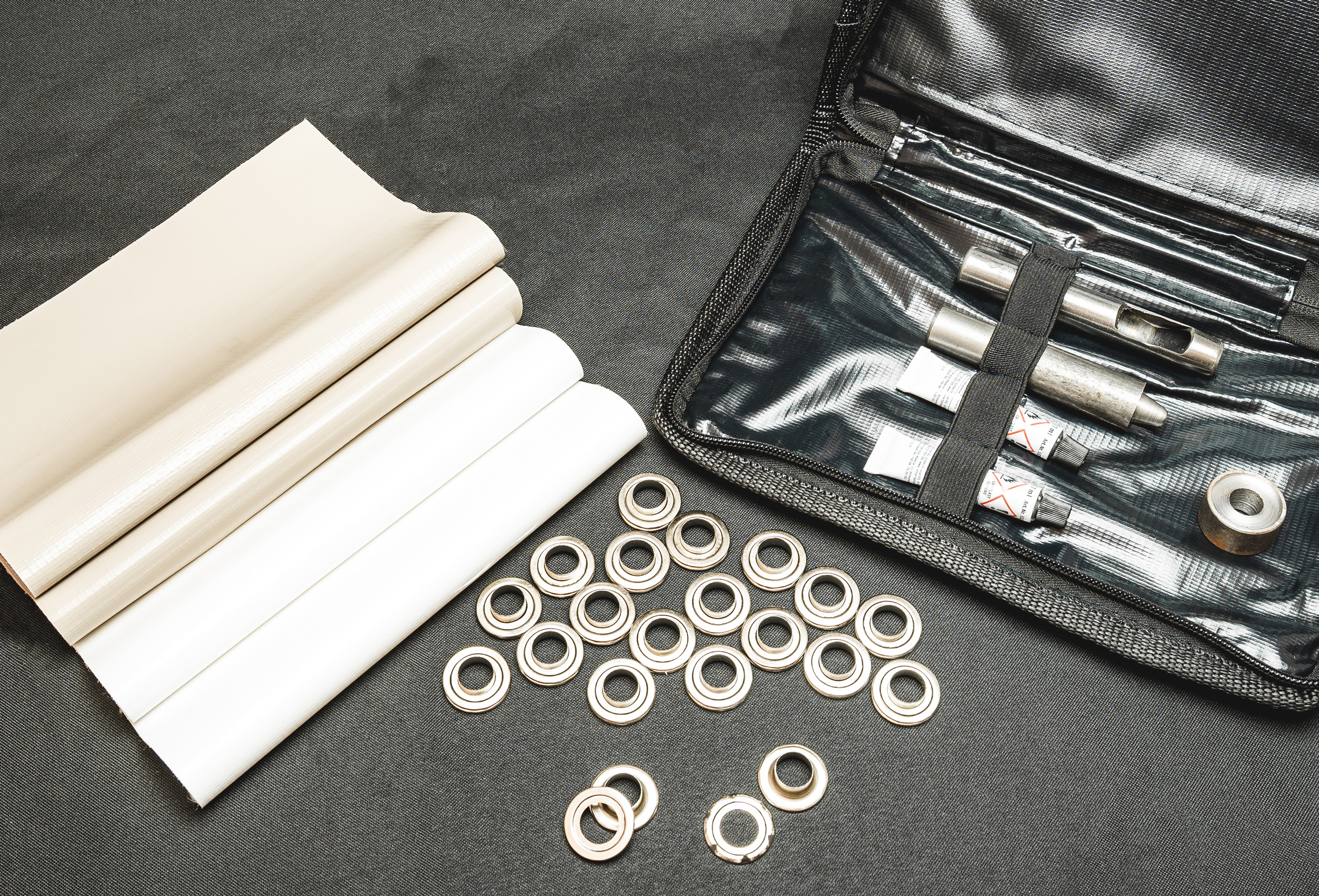 Repair Kit for PVC Tents, White Brown
